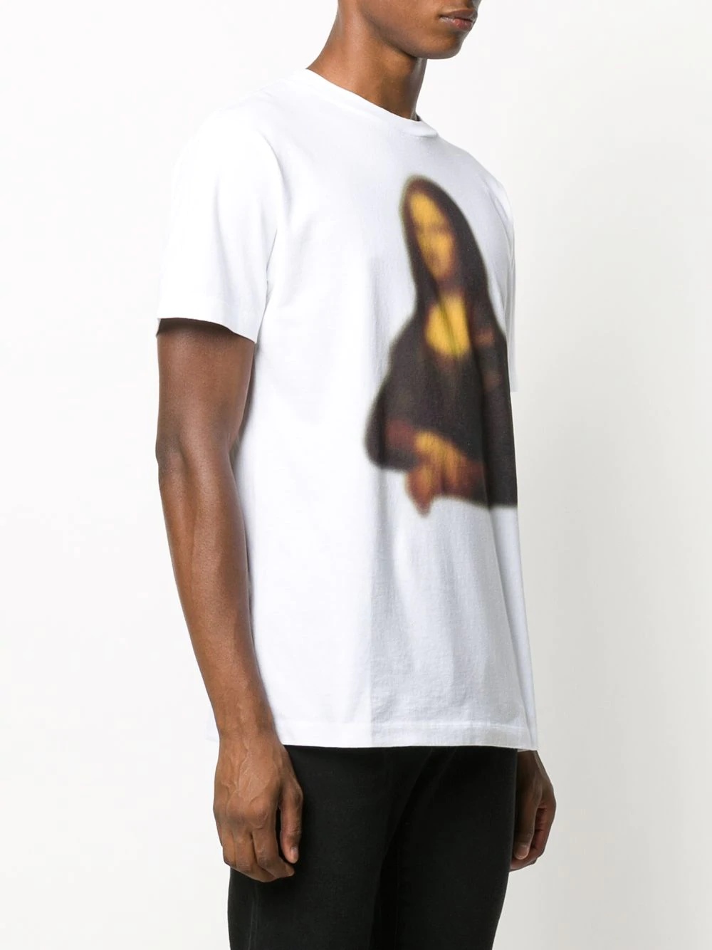 Blurred Monalisa print T-shirt - 3