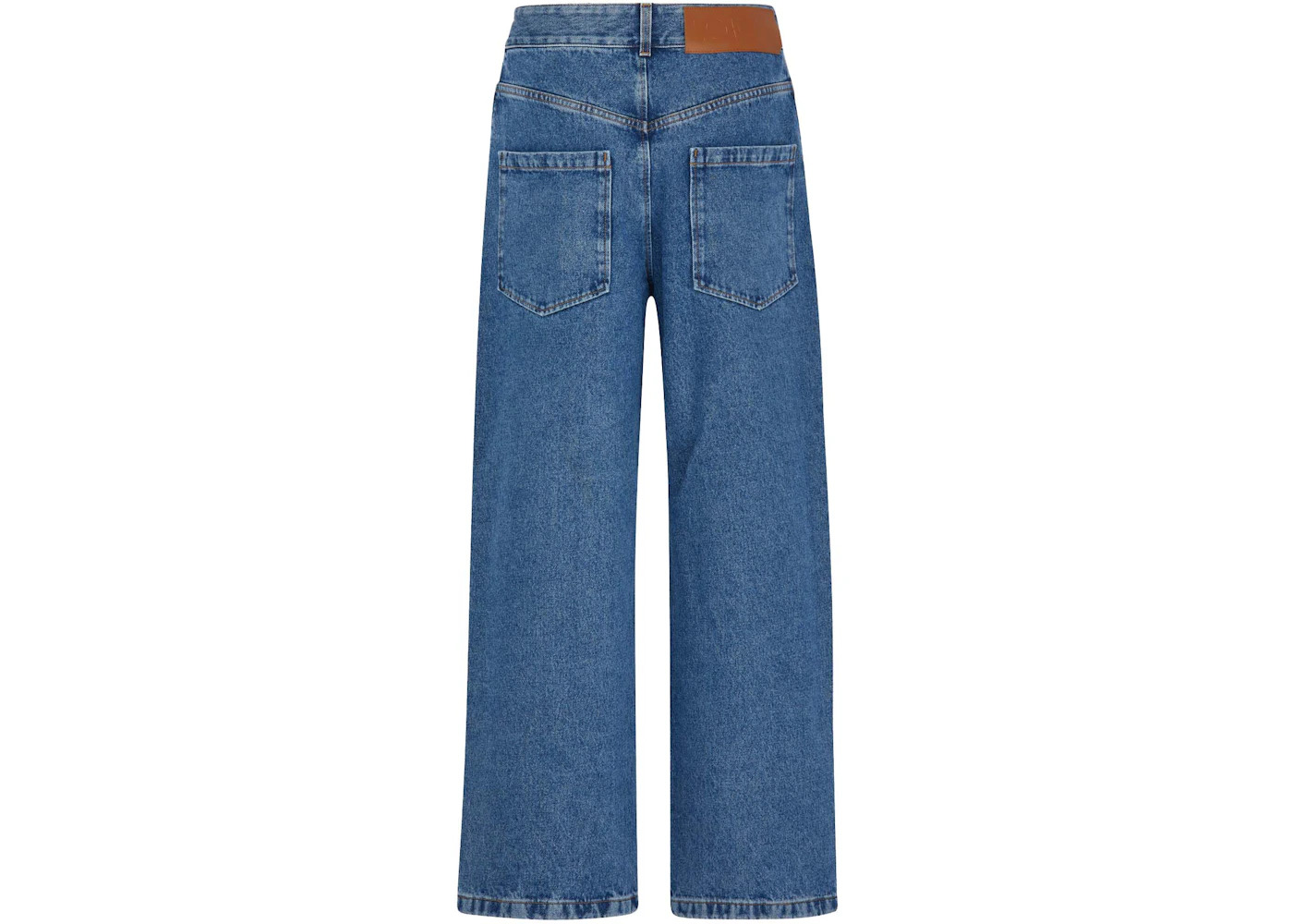 LOEWE Anagram Baggy Jeans in Denim Blue - 2