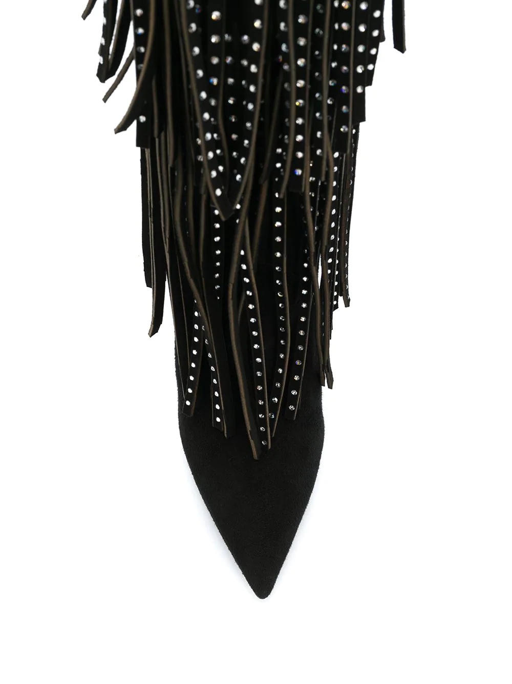 embellished fringed boots - 4