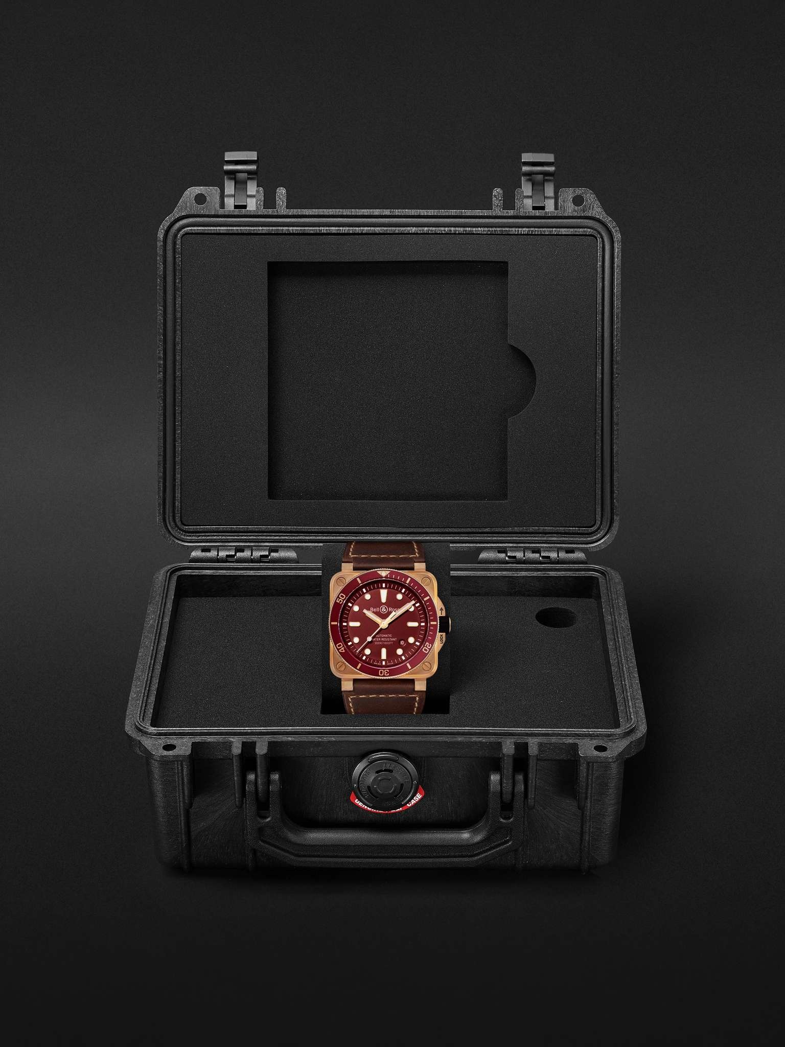 BR 03-92 Diver Red Limited Edition Automatic 42mm Bronze and Leather Watch, Ref. No. BR0392-D-R-BR/S - 9