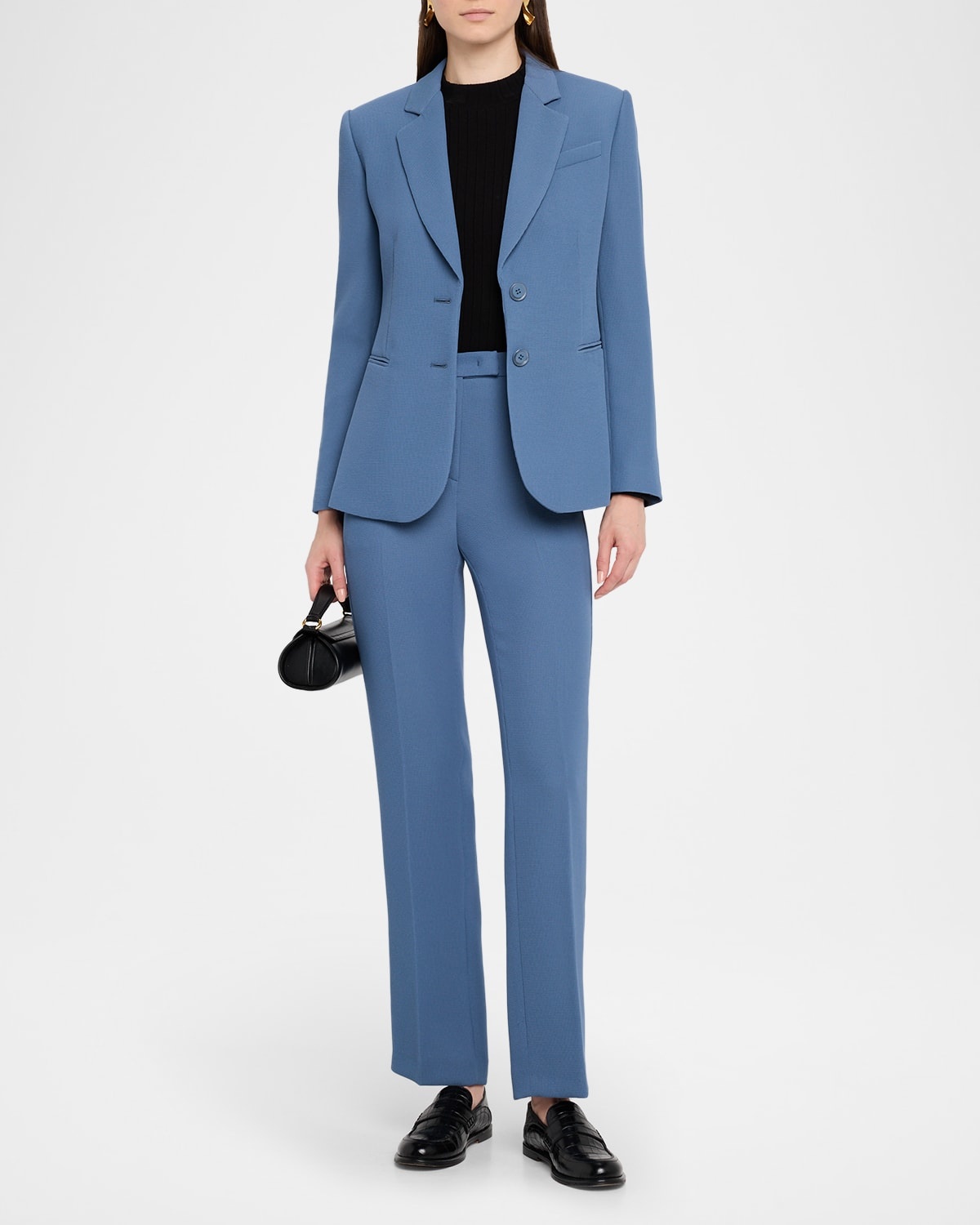 Single-Breasted Pique Blazer - 2