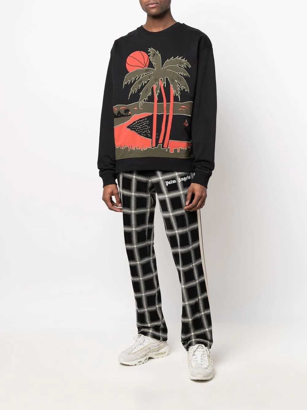 palm tree print jumper - 2