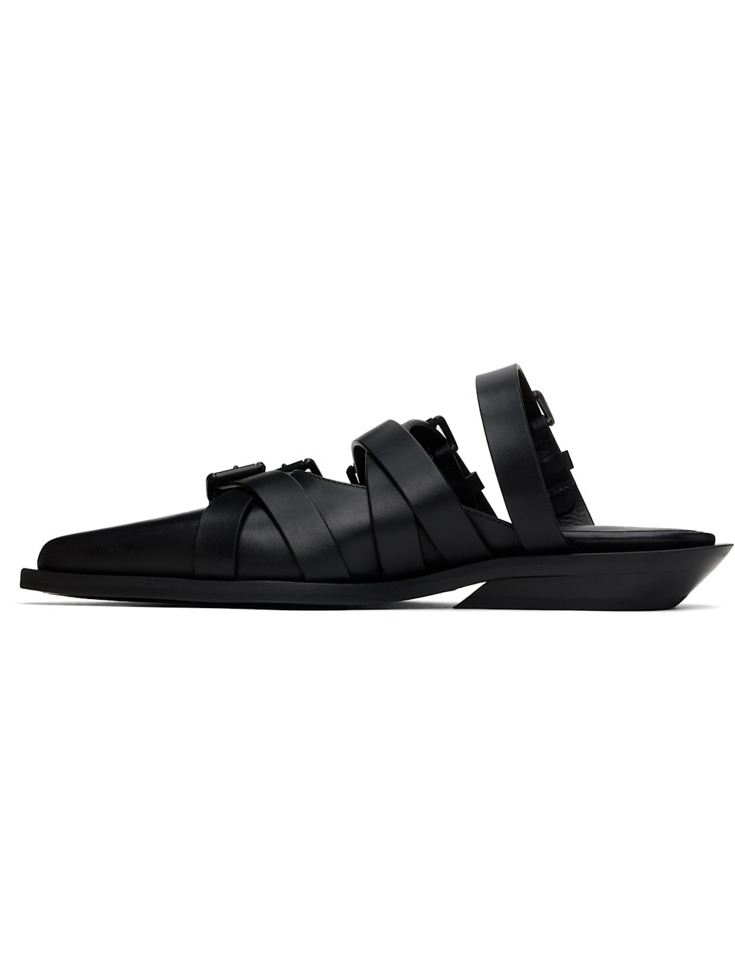 Black Kalla Pointy Mules - 3
