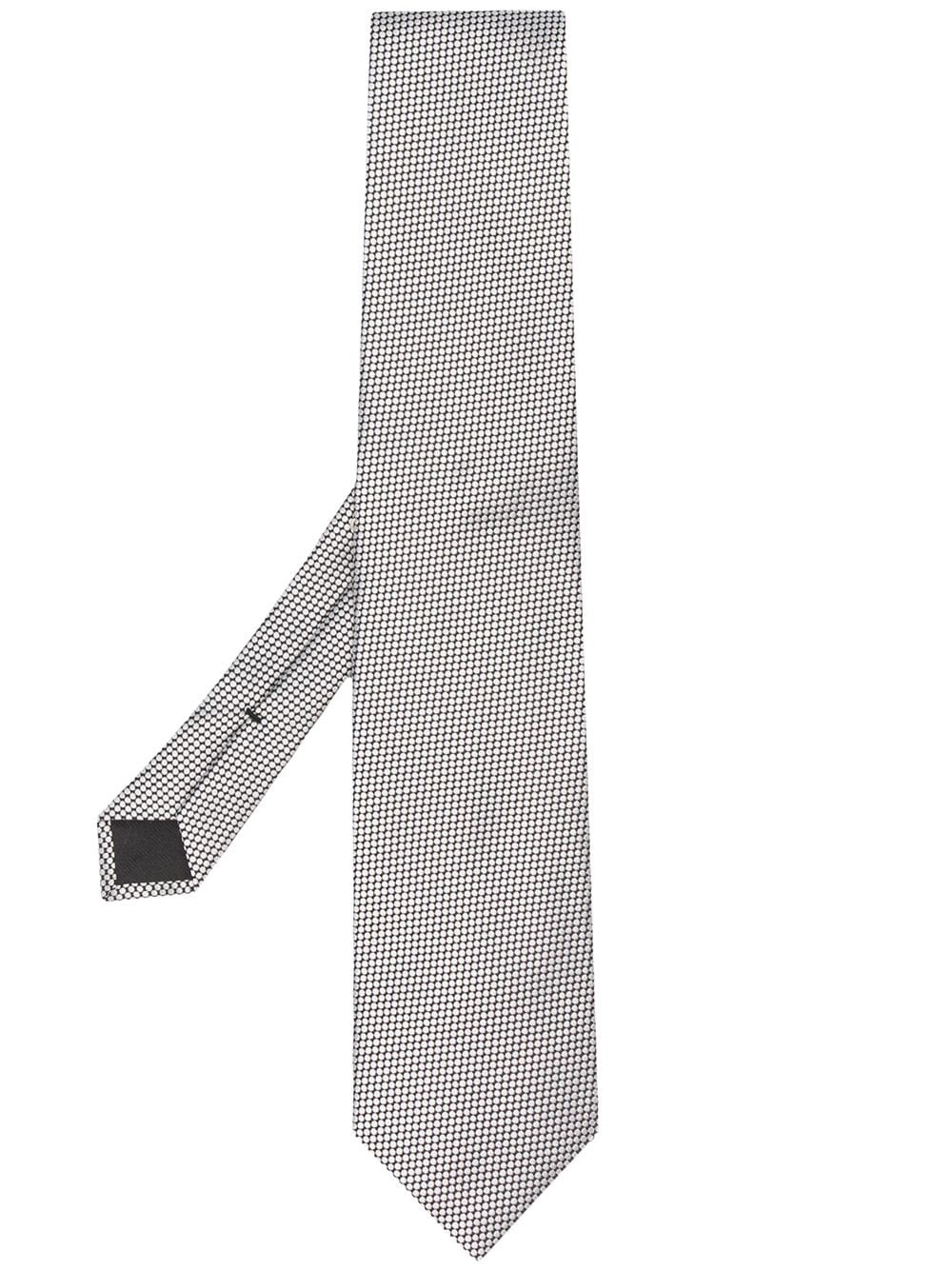 dot patterned woven tie - 1