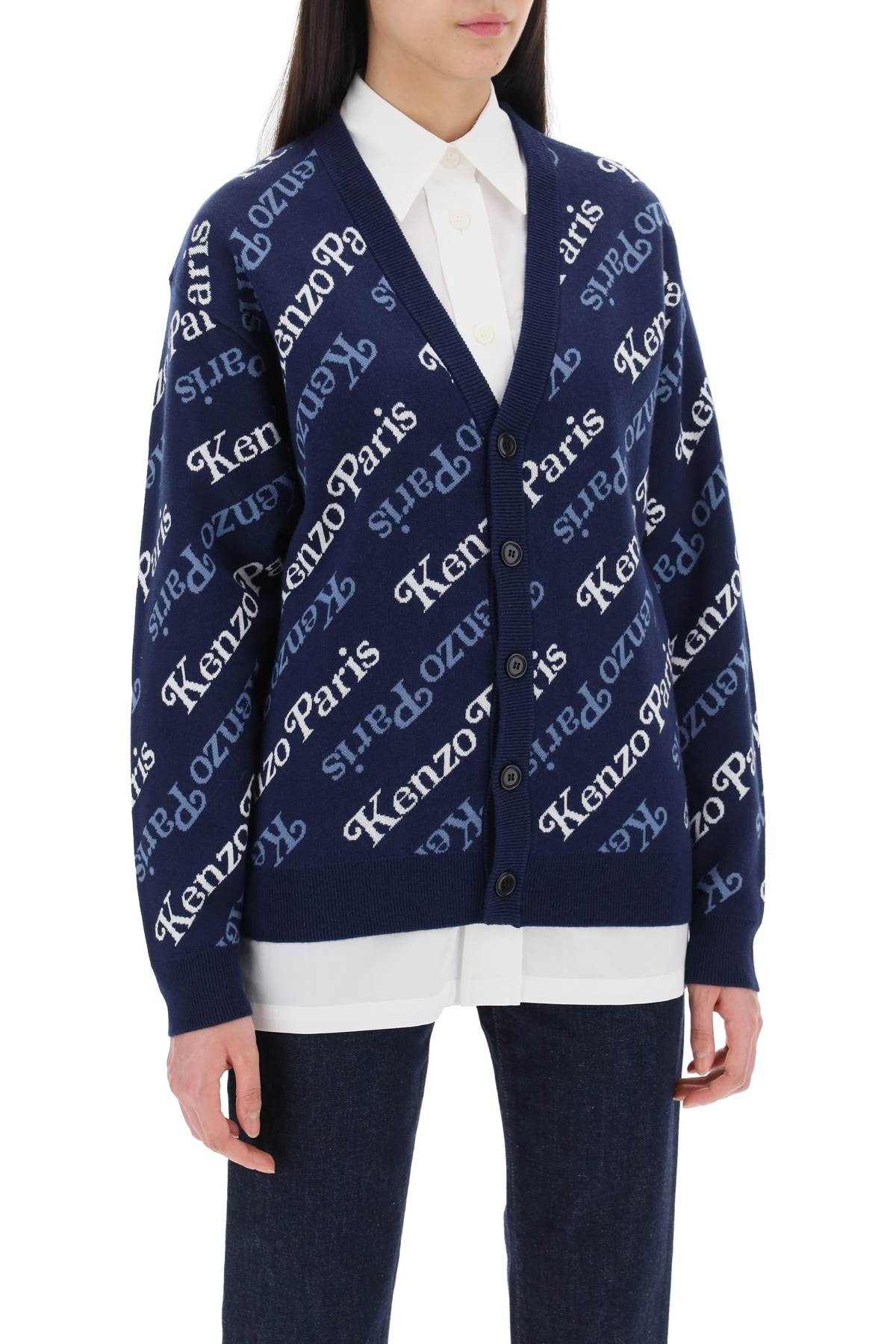 Cardigan With Logo Pattern - 2