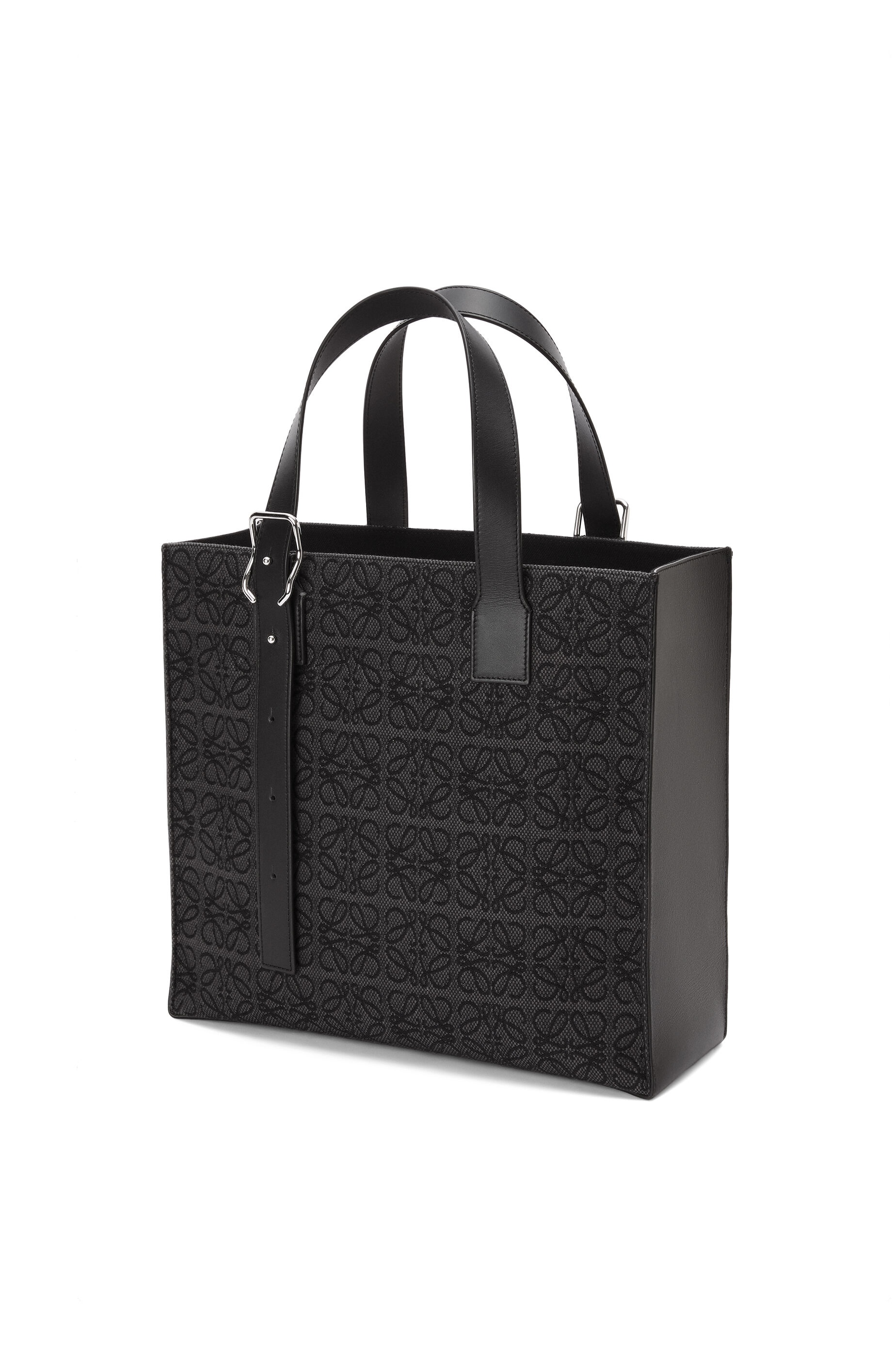 Buckle Tote in Anagram jacquard and calfskin - 3