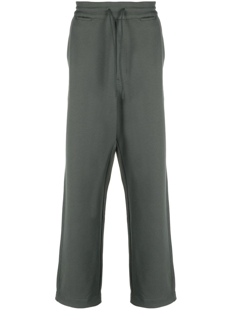 logo-patch organic cotton track pants 1