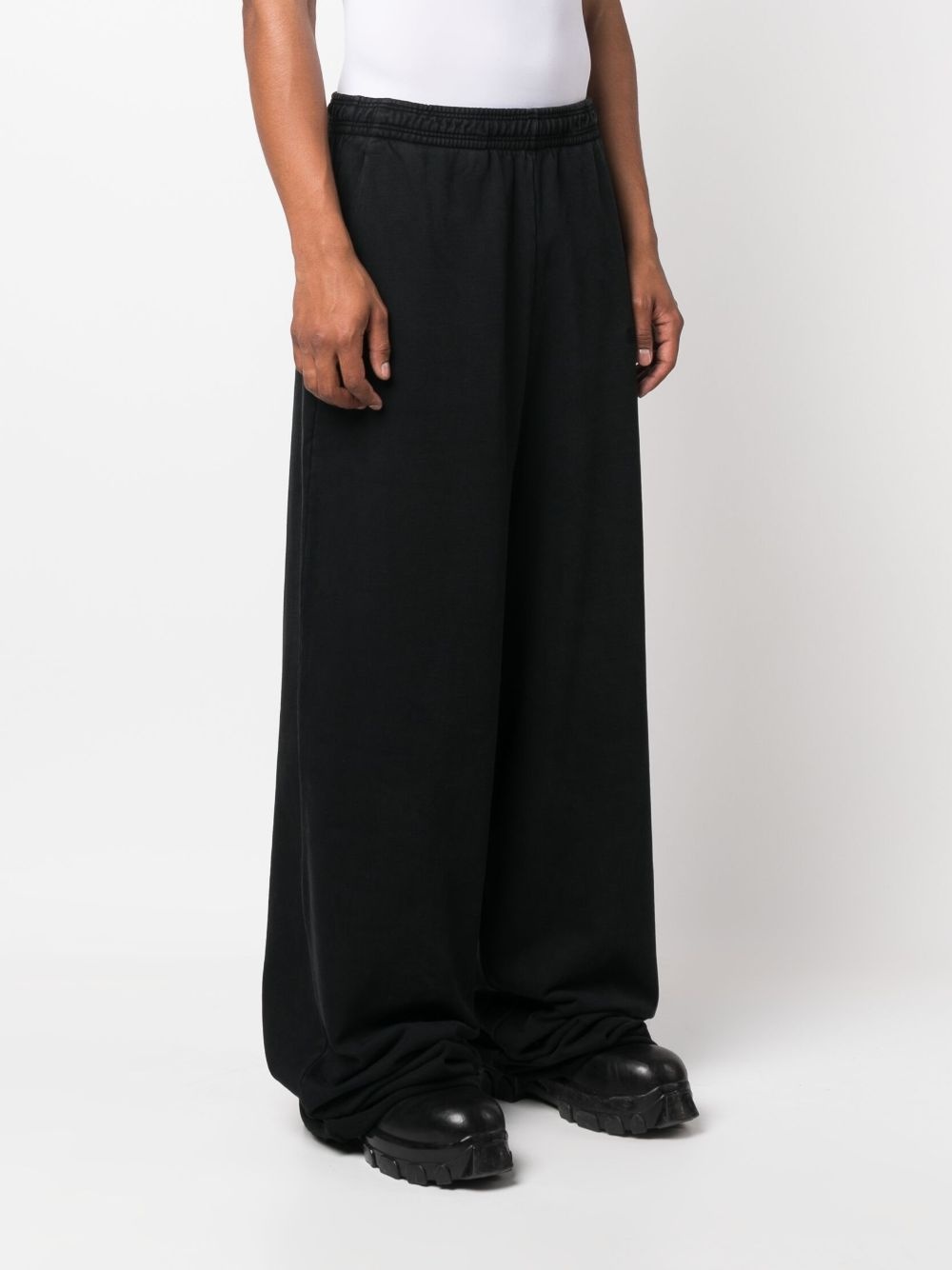 wide-leg cotton trousers - 4