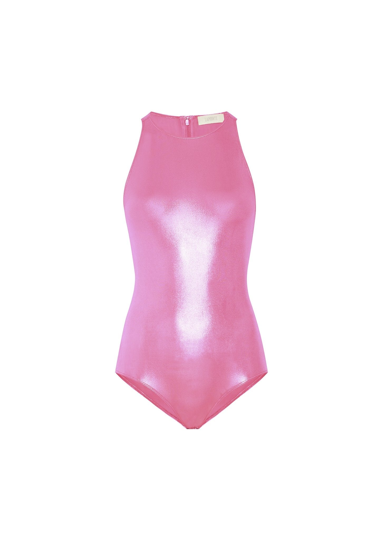 Coated Jersey Halterneck Bodysuit - 1