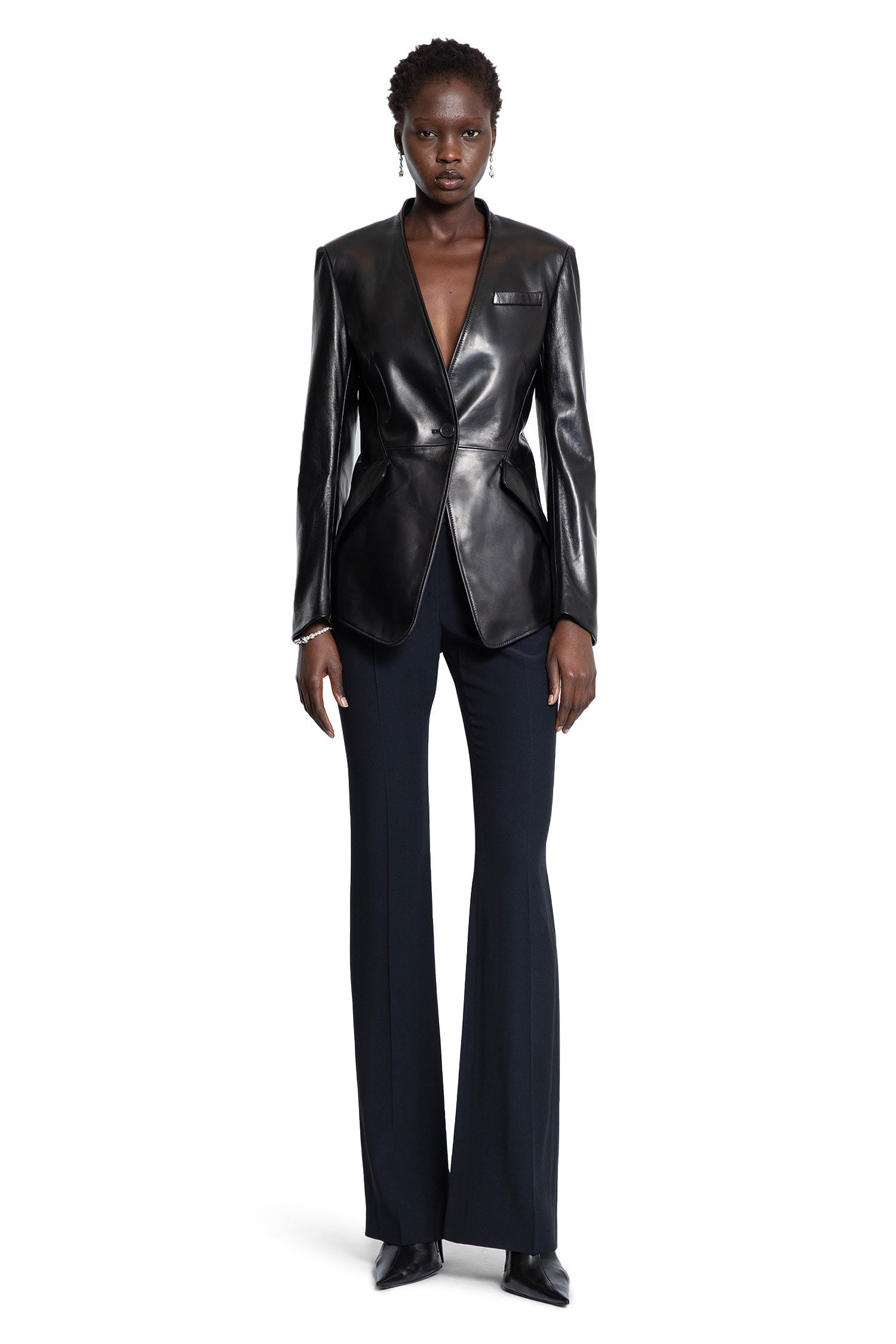Peplum-Tailored-Leather-Blazer - 4
