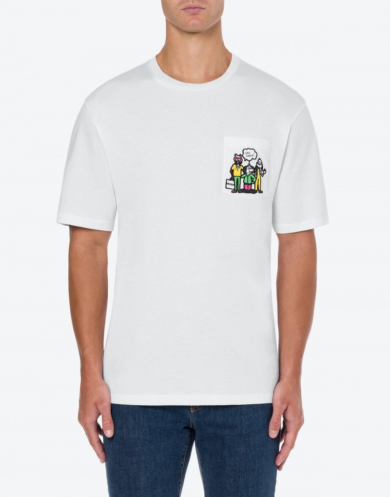 Moschino MOSCHINO COMICS CHARACTERS ORGANIC JERSEY T-SHIRT outlook