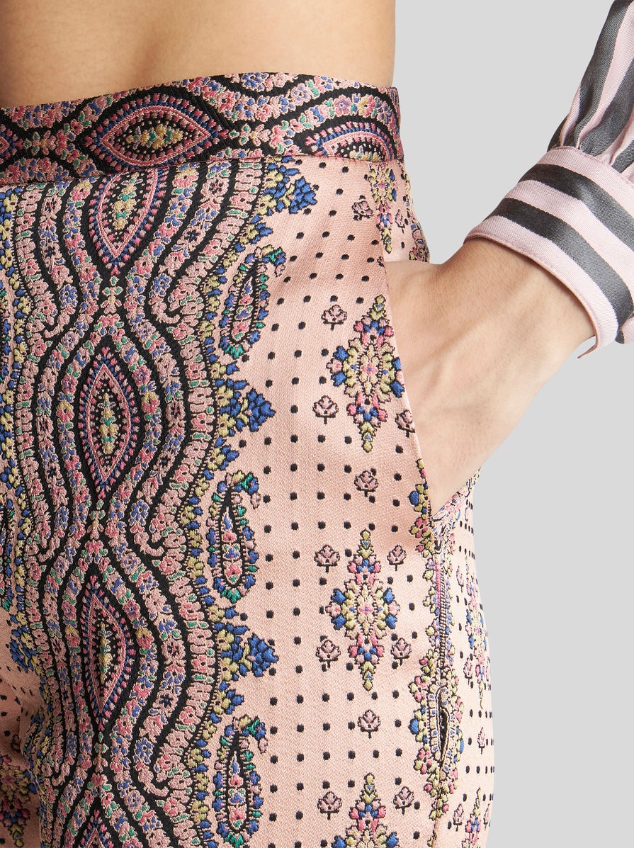 FLARED JACQUARD TROUSERS - 2