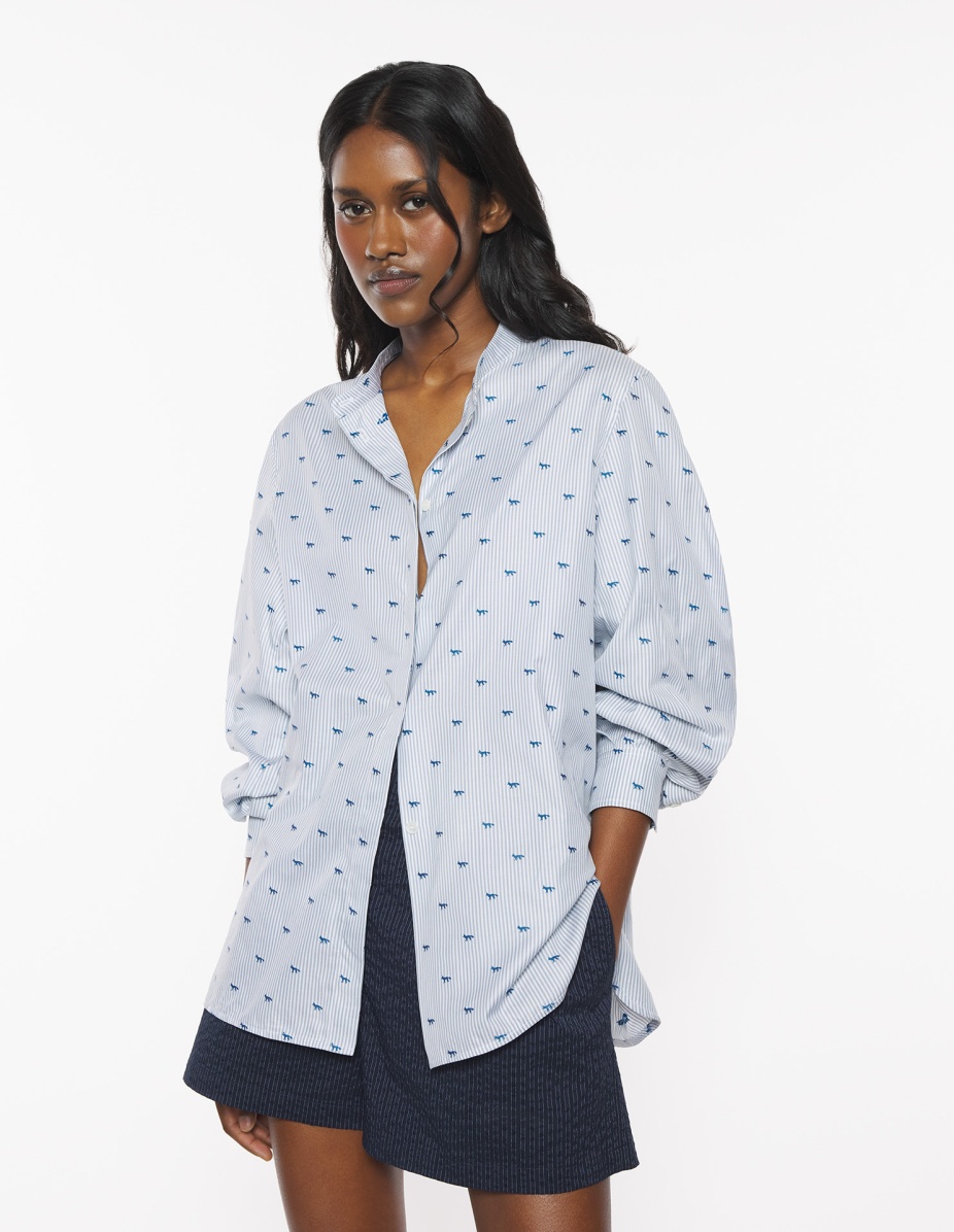 MAXI PLEATED SLEEVE SHIRT - 3