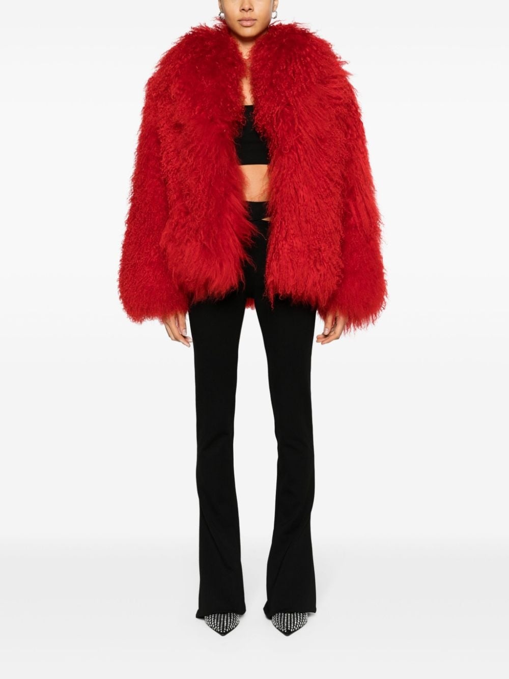 cut-out flared trousers - 2
