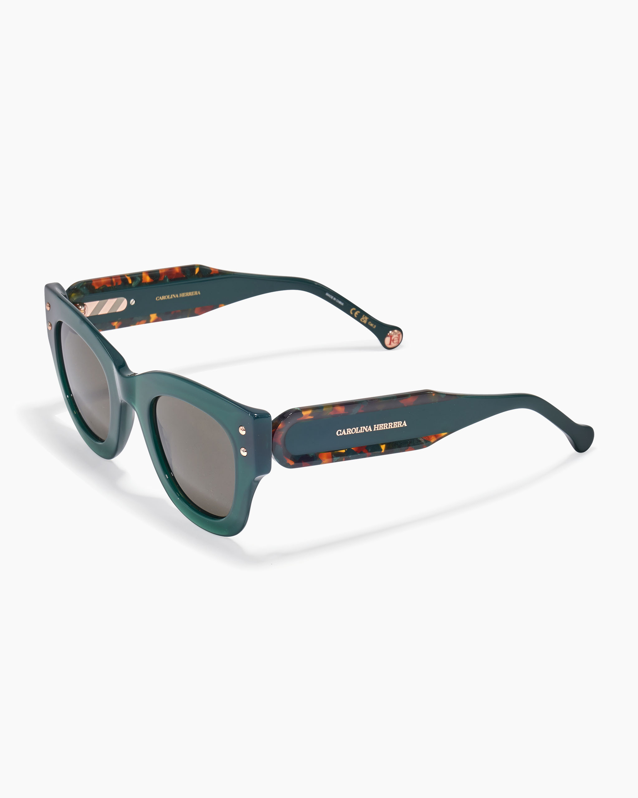 Round Frame Sunglasses With Contrast Temples - 2