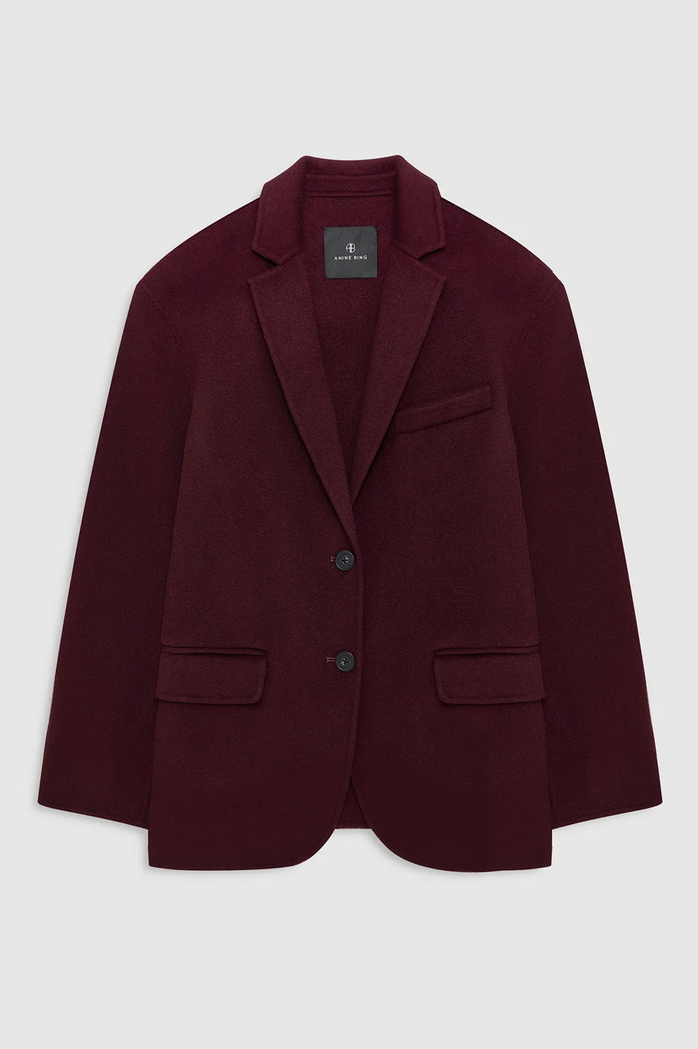 Quinn Blazer - Burgundy Cashmere Blend - 1