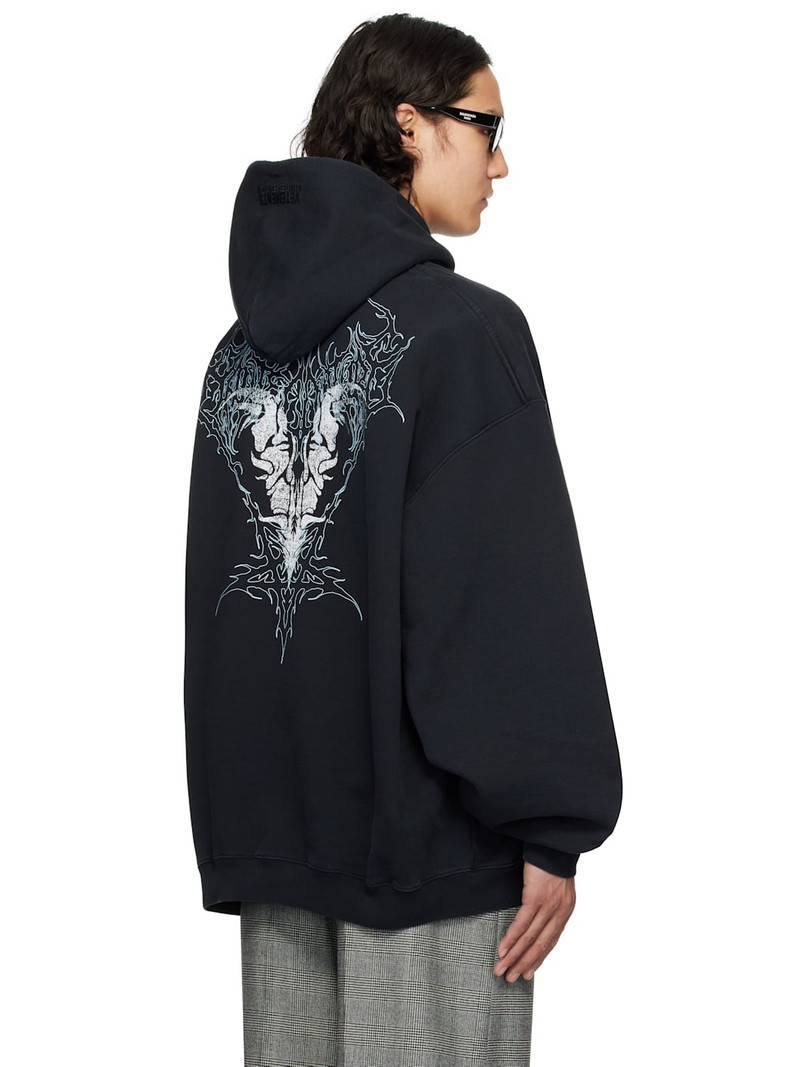 Black Bone V Oversized Hoodie 3