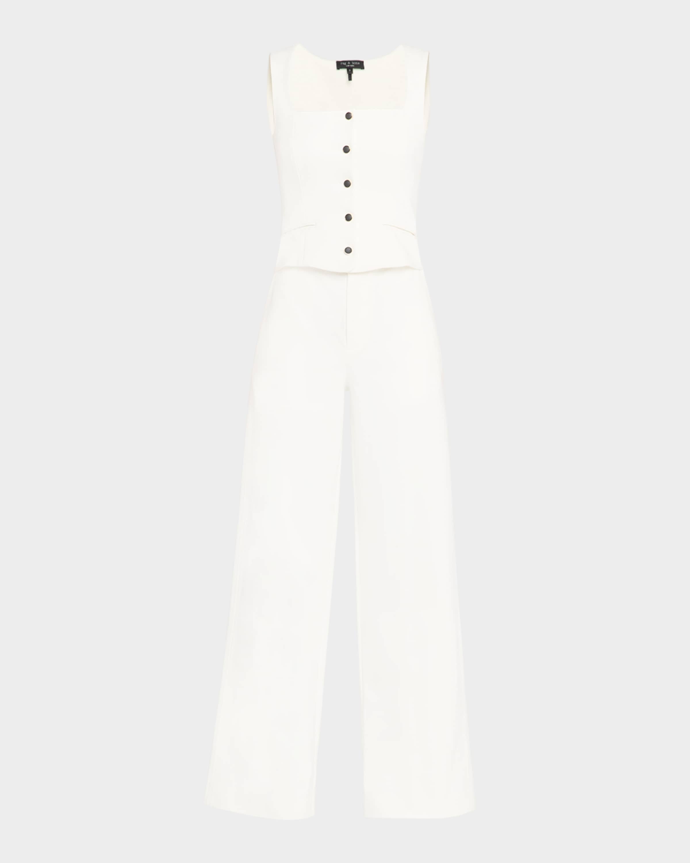 Marianna Wide-Leg Ponte Jumpsuit - 3