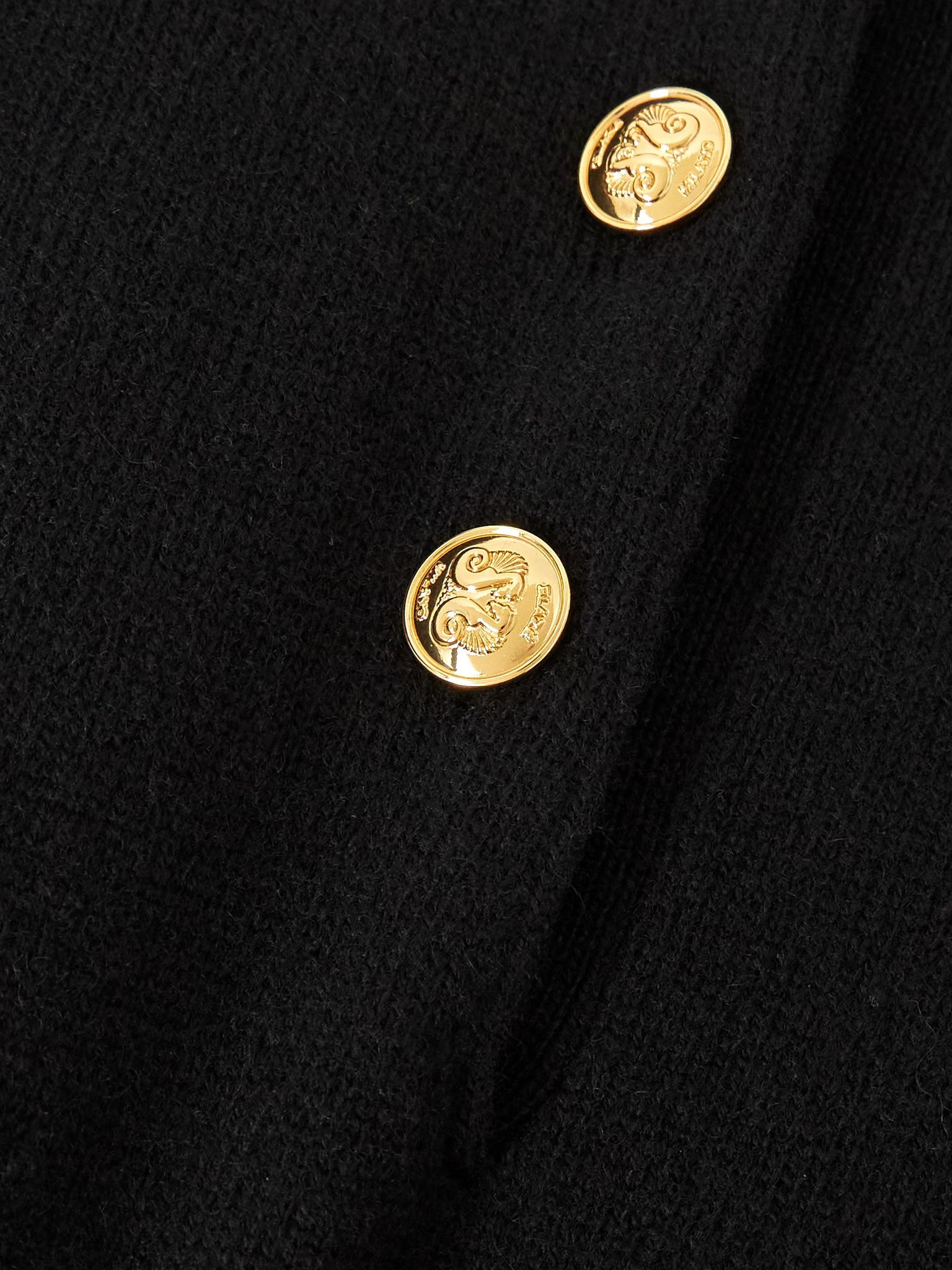 Highland wool and cashmere-blend polo sweater Black - 5