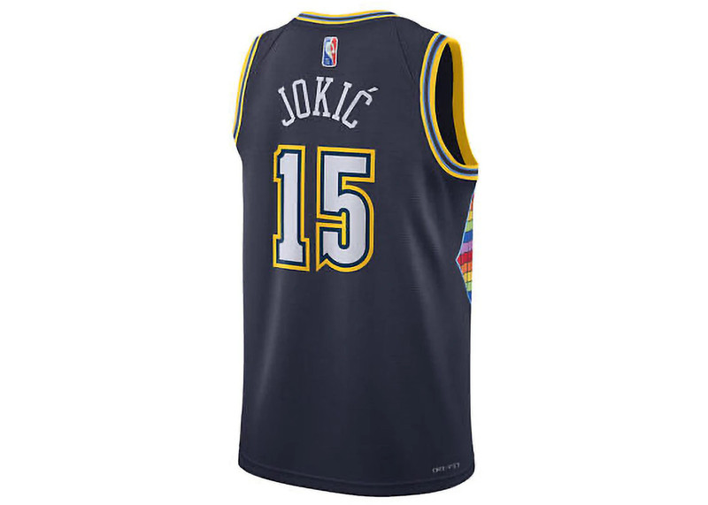 Nike Nike NBA Denver Nuggets Jokic City Edition Swingman Jersey Dark Blue outlook