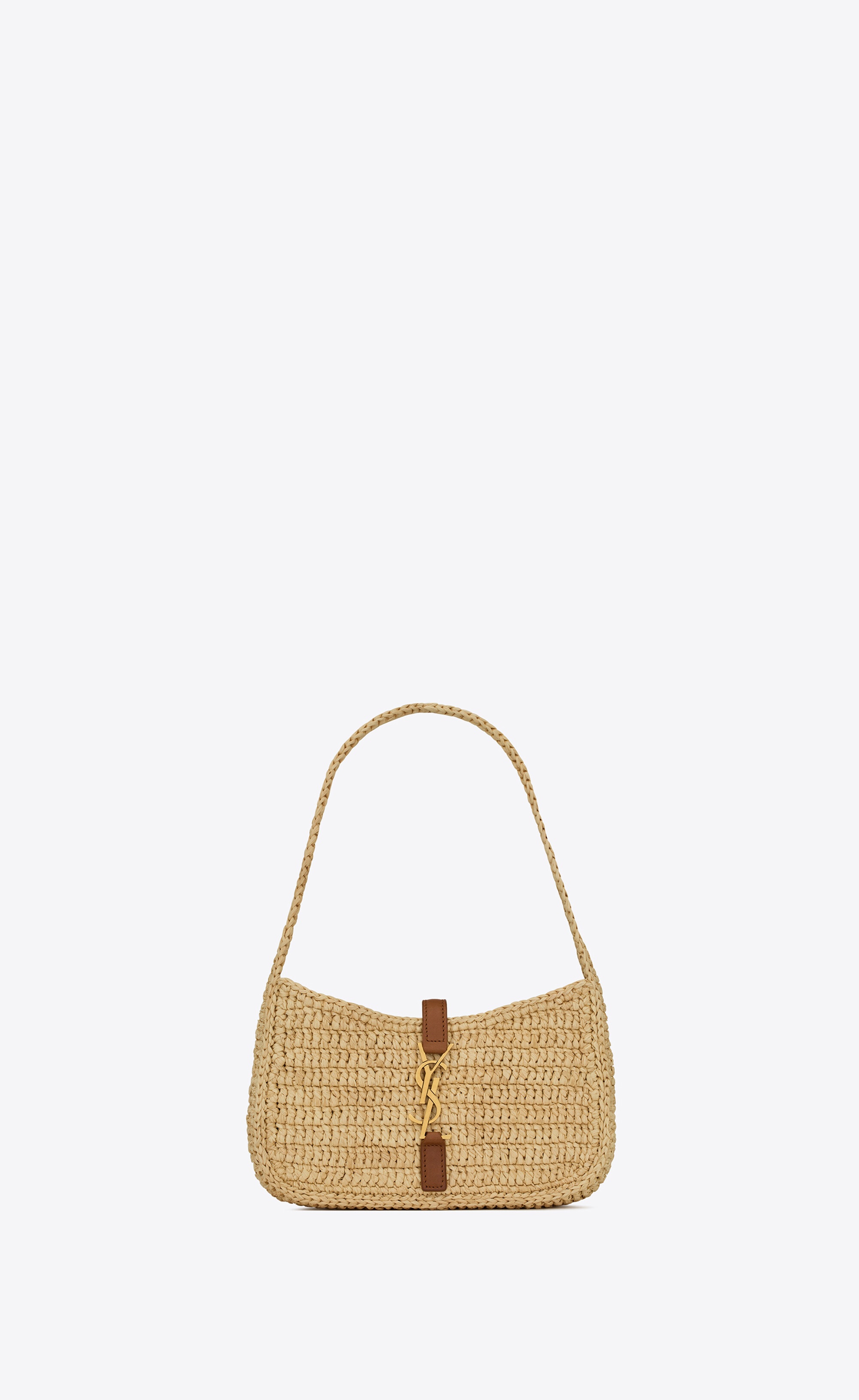 Saint Laurent Mini Le 5 à 7 Raffia Hobo