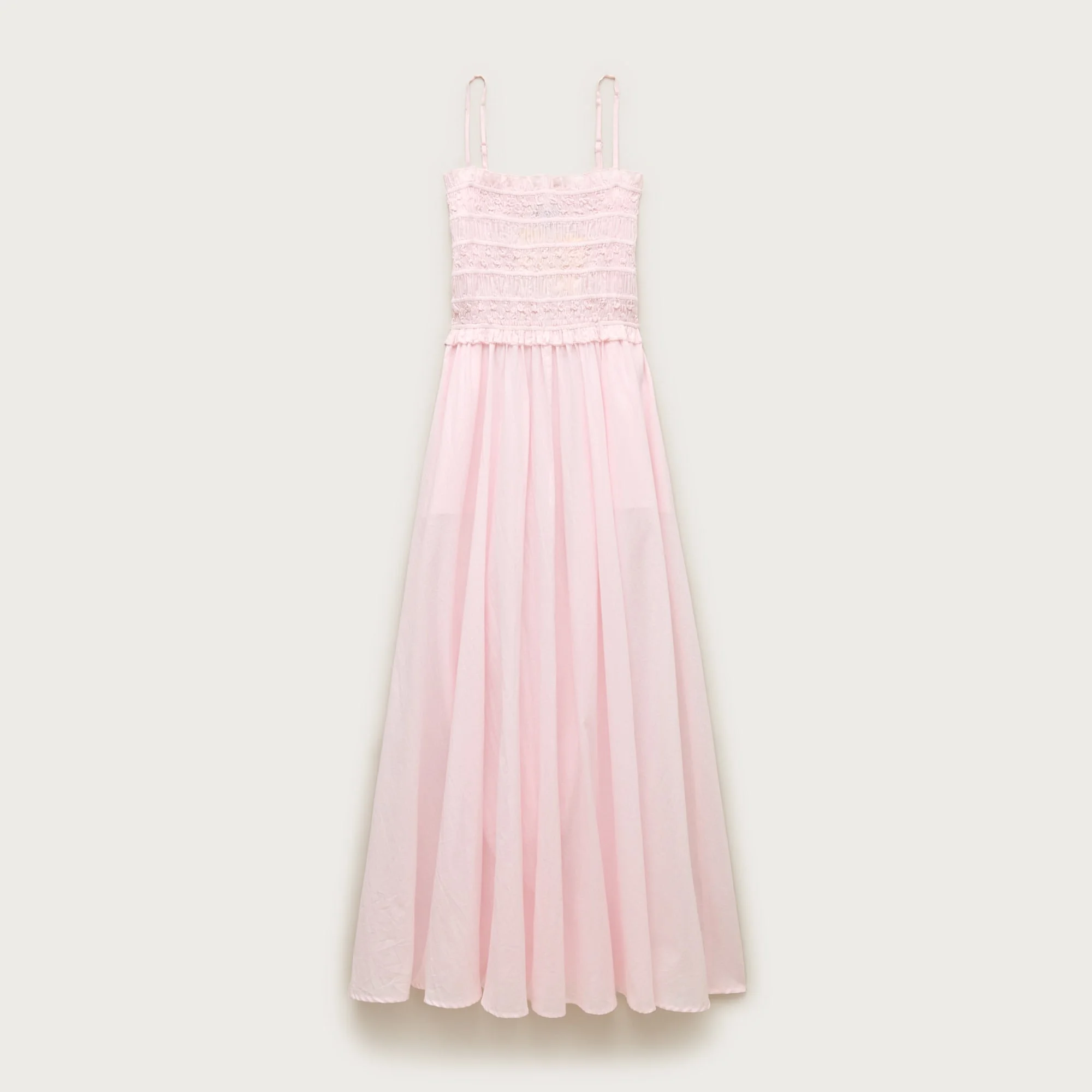 Smocked maxi dress in cotton voile - 1