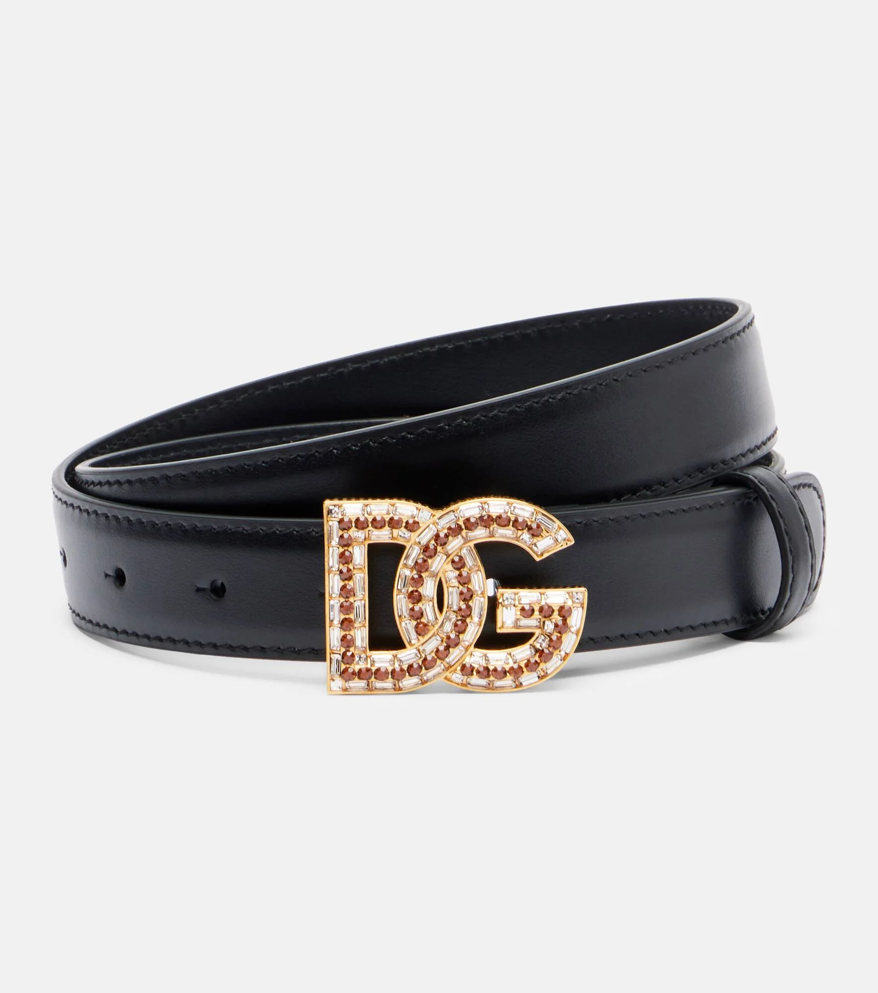 DG embellished leather belt - 1