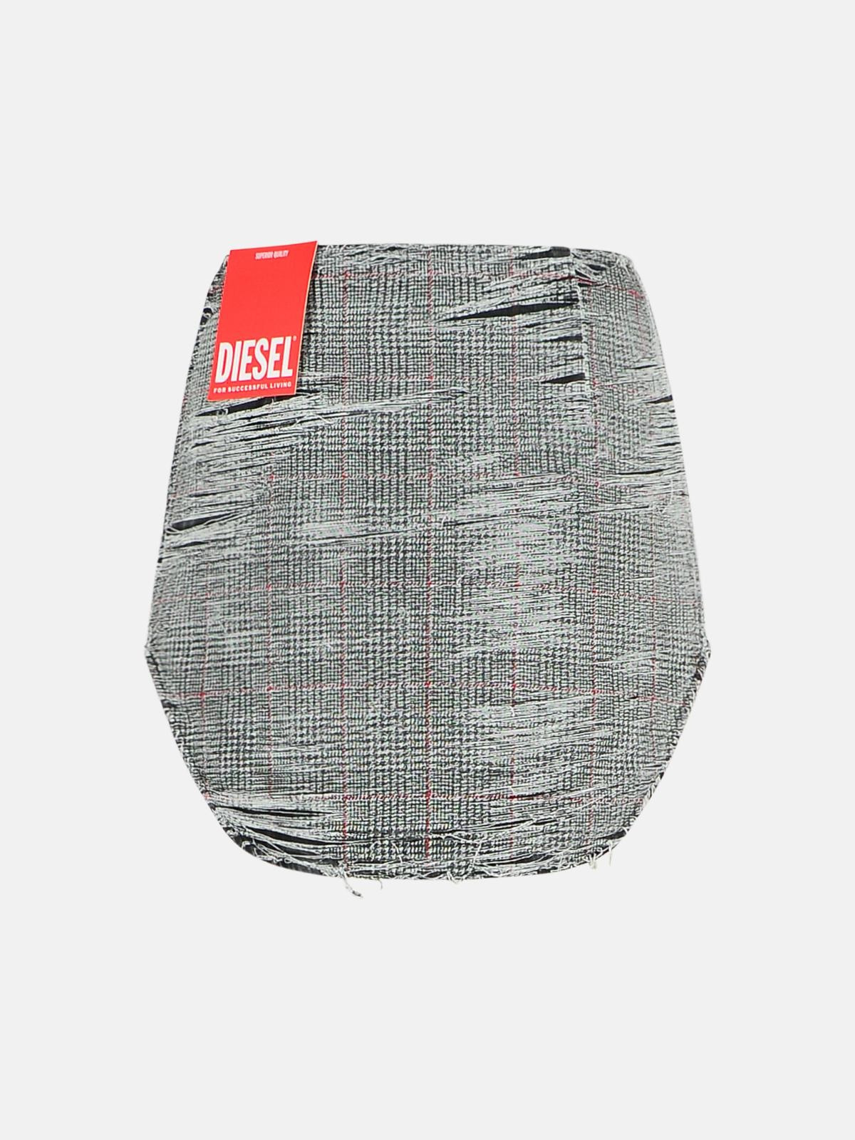 'ADA' GREY COTTON MINISKIRT - 3