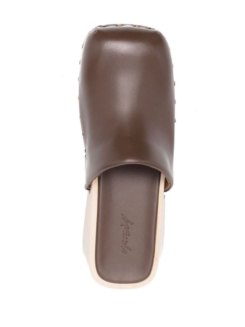 stud-detail square toe clogs - 6