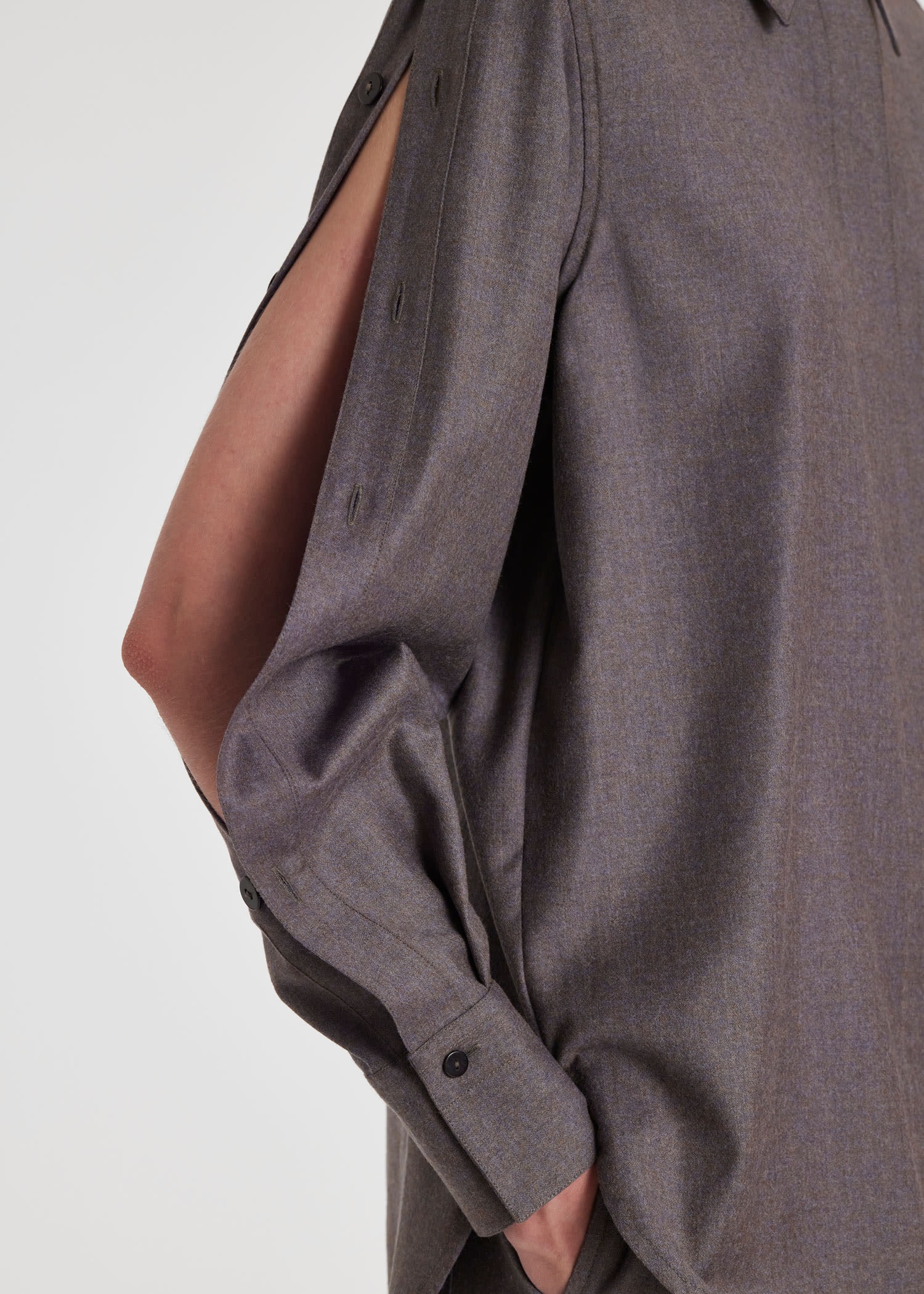 Wool-Cashmere Flannel Shirt - 6