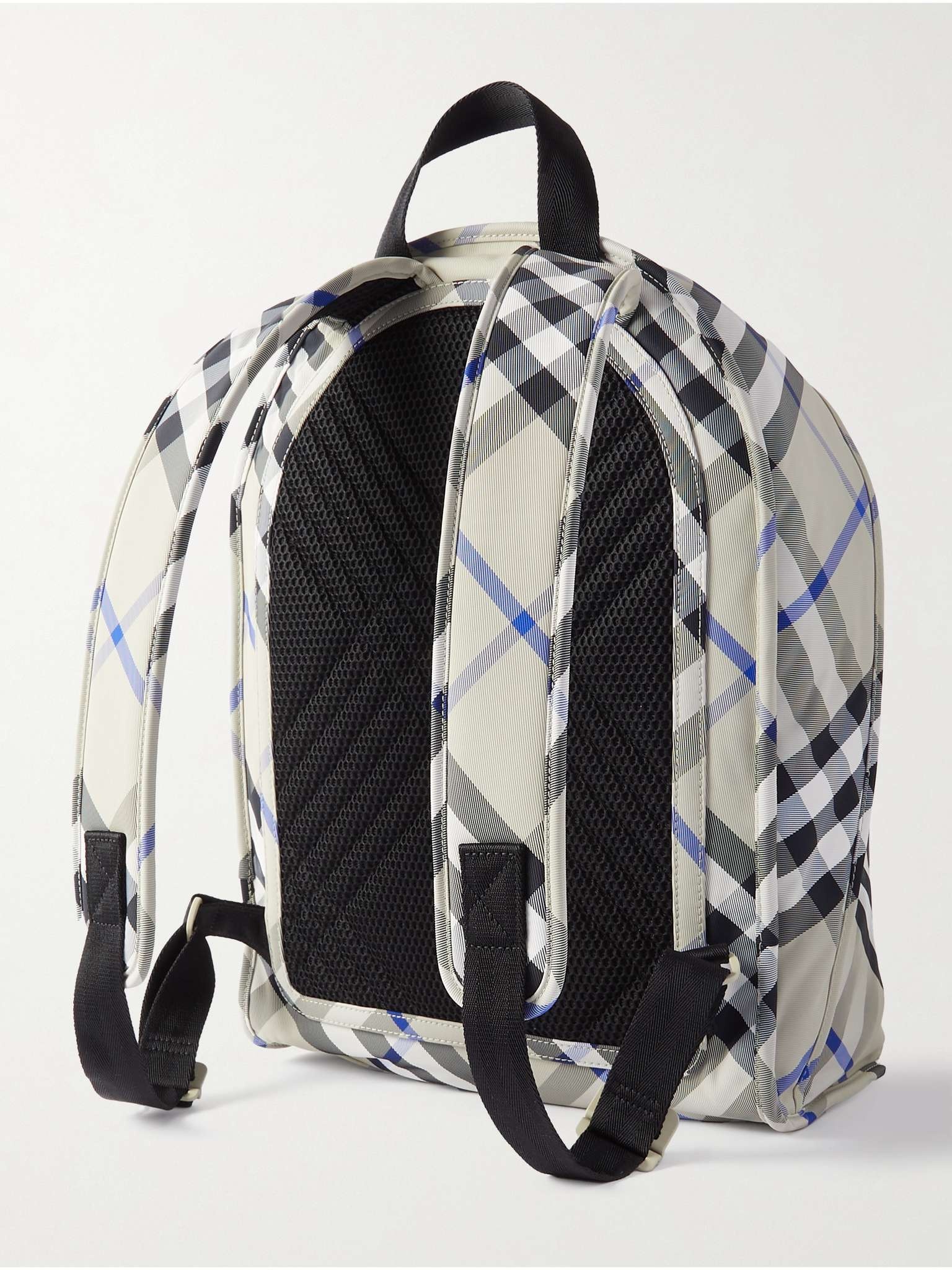 Checked Nylon-Twill Backpack - 4