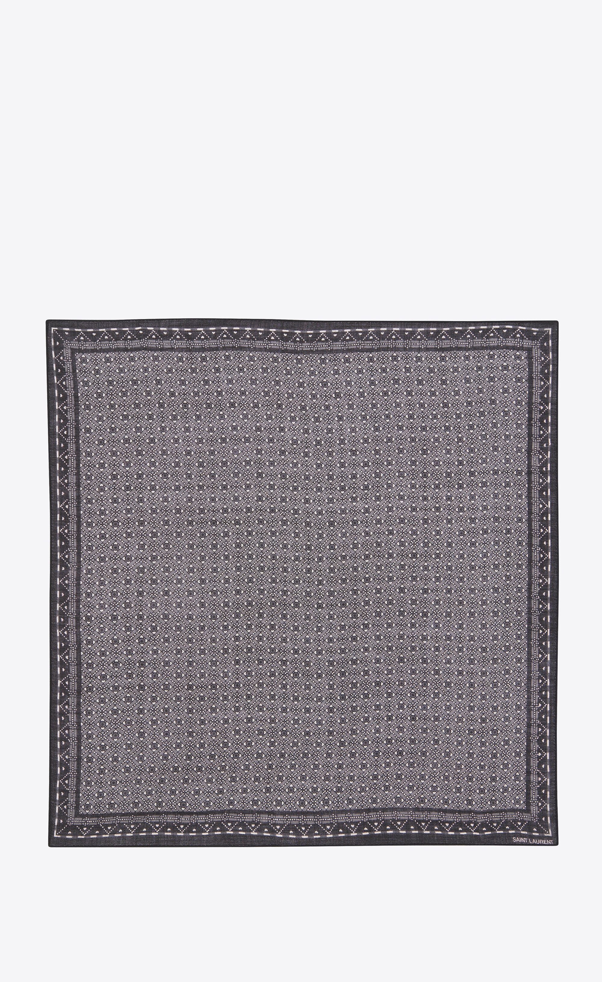 bandana in diamond-heart wool twill - 2