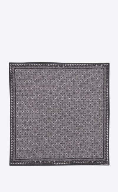 SAINT LAURENT bandana in diamond-heart wool twill outlook