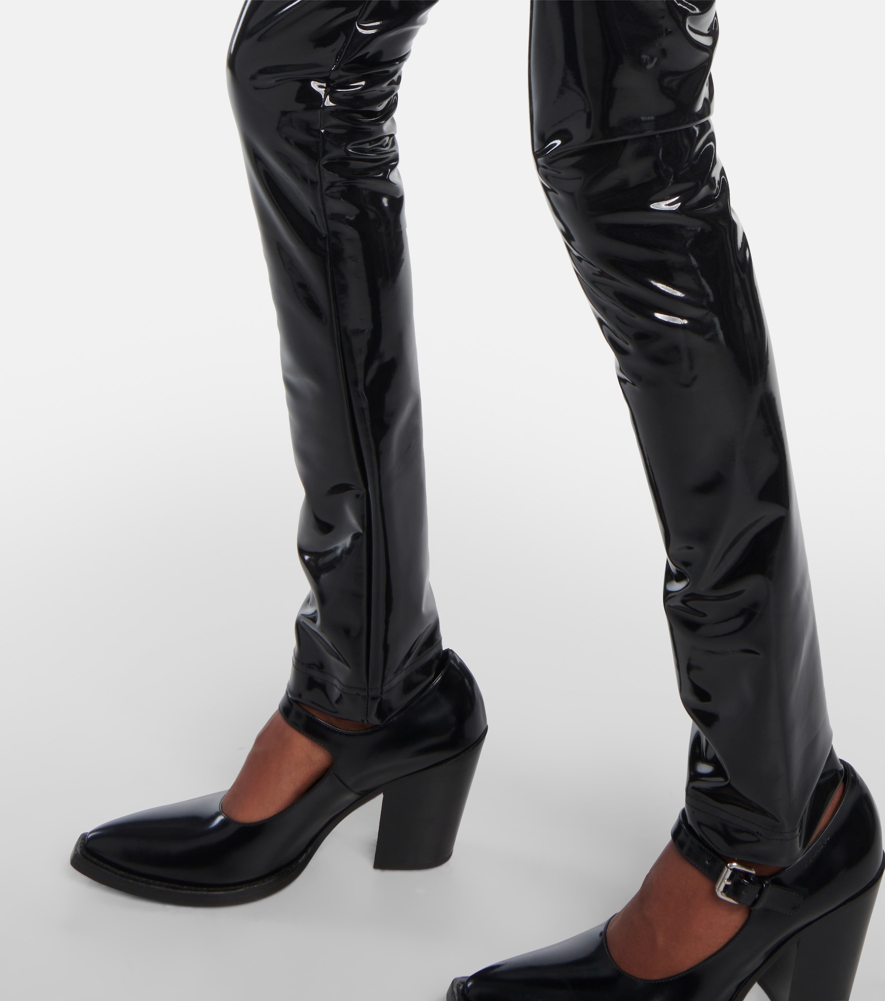 Vinyl slim pants - 5