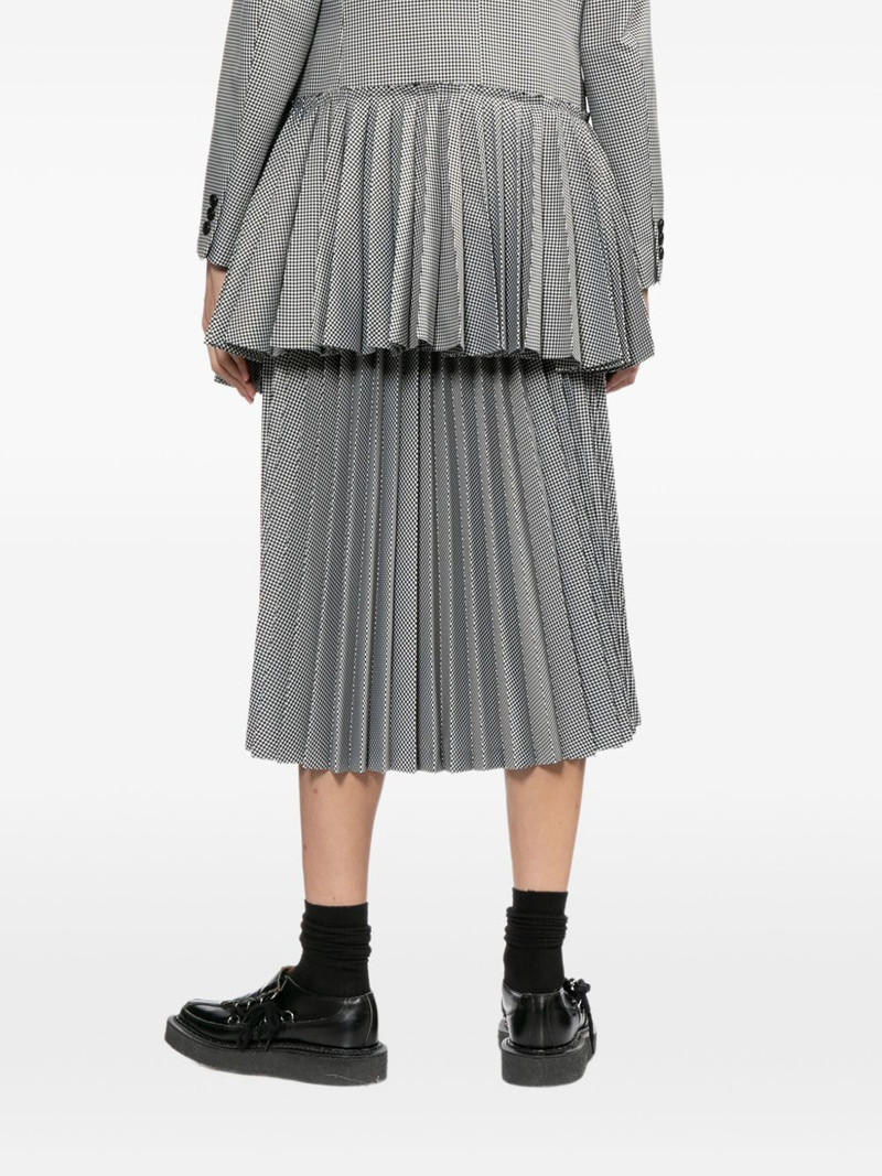 pleated houndstooth midi skirt 4