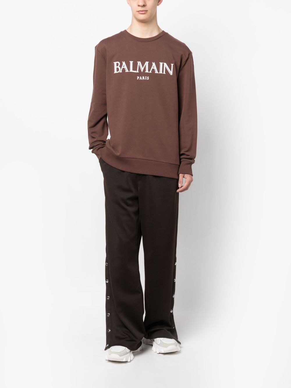 Curb-detail buttoned track pants - 2
