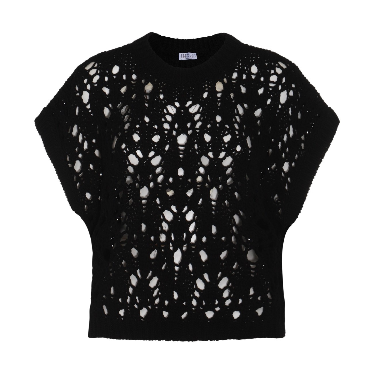 black cotton knitwear - 1