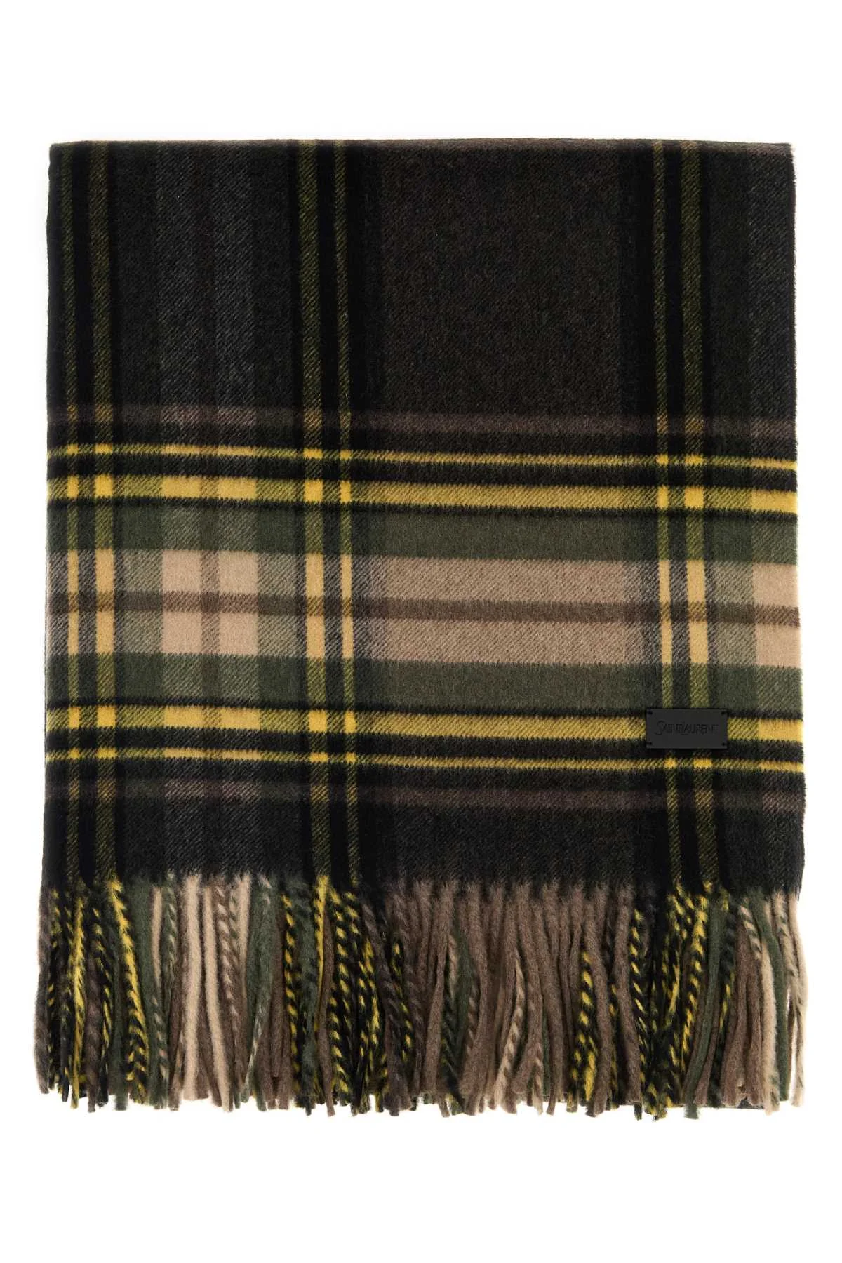 Saint Laurent Women Embroidered Cashmere Blend Scarf - 1
