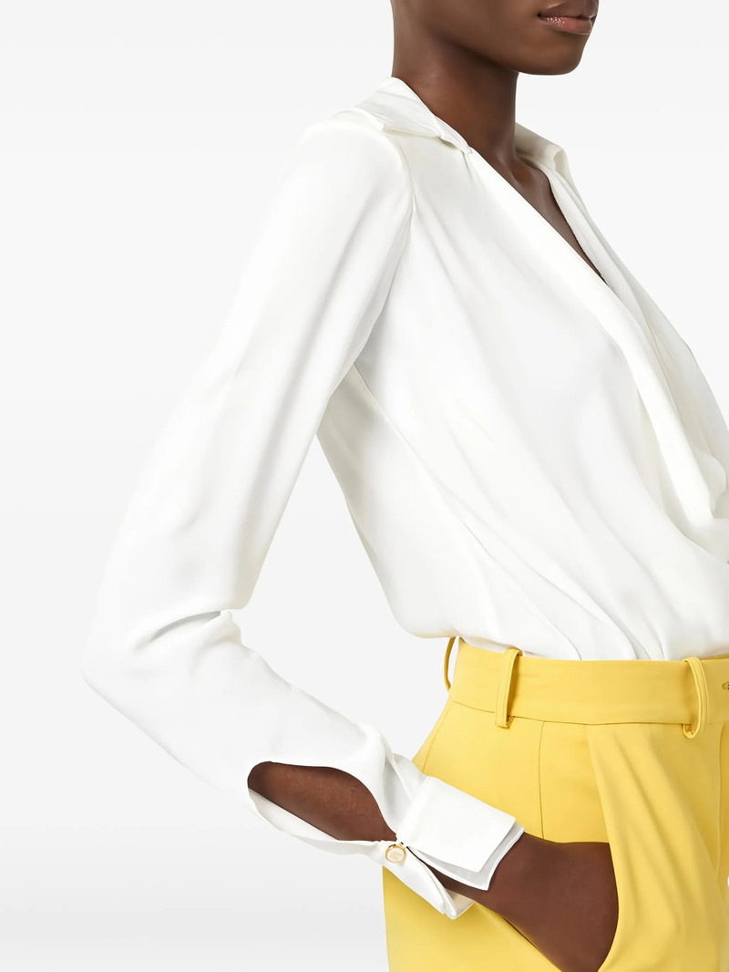 Elisabetta Franchi Draped-collar Long-sleeves Bodysuit 3