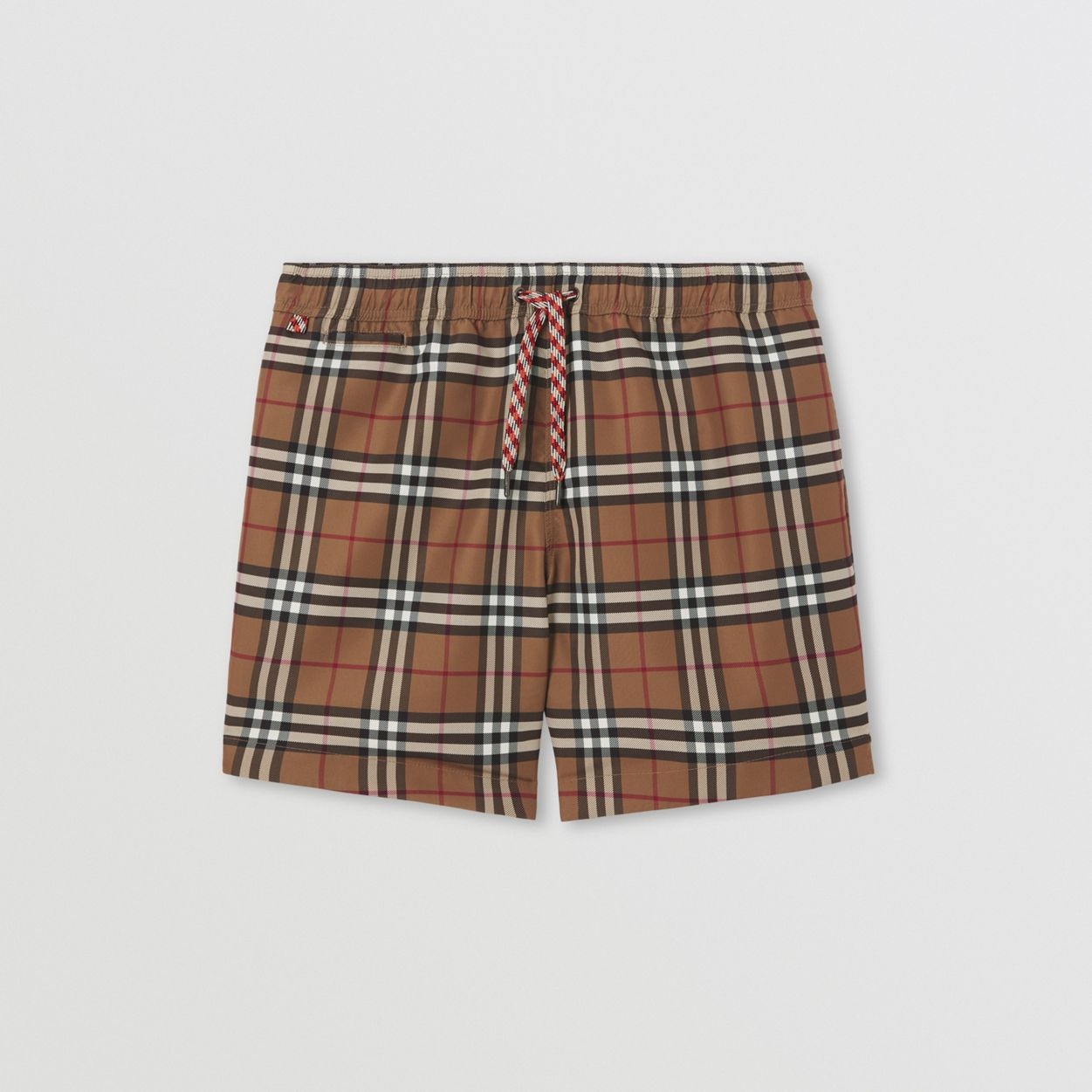 Check Print Drawcord Swim Shorts - 1
