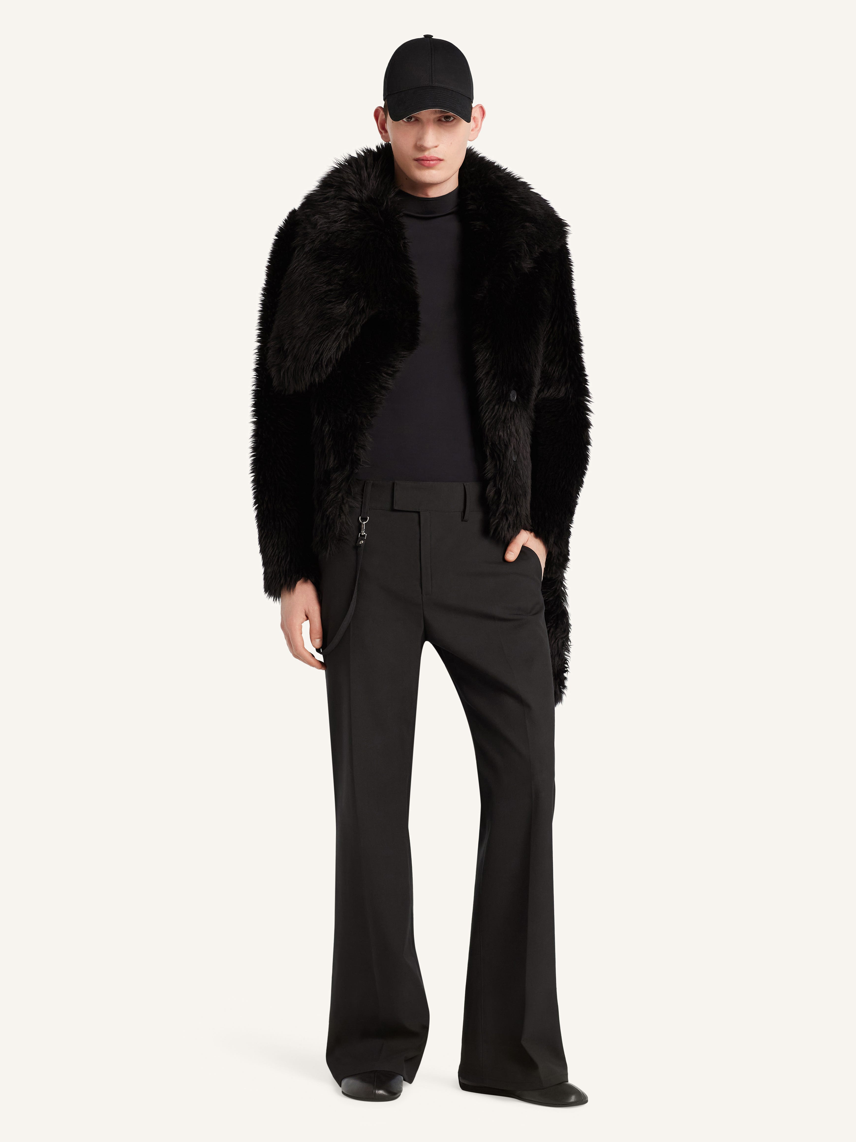 SHEARLING BELTED COAT - 3