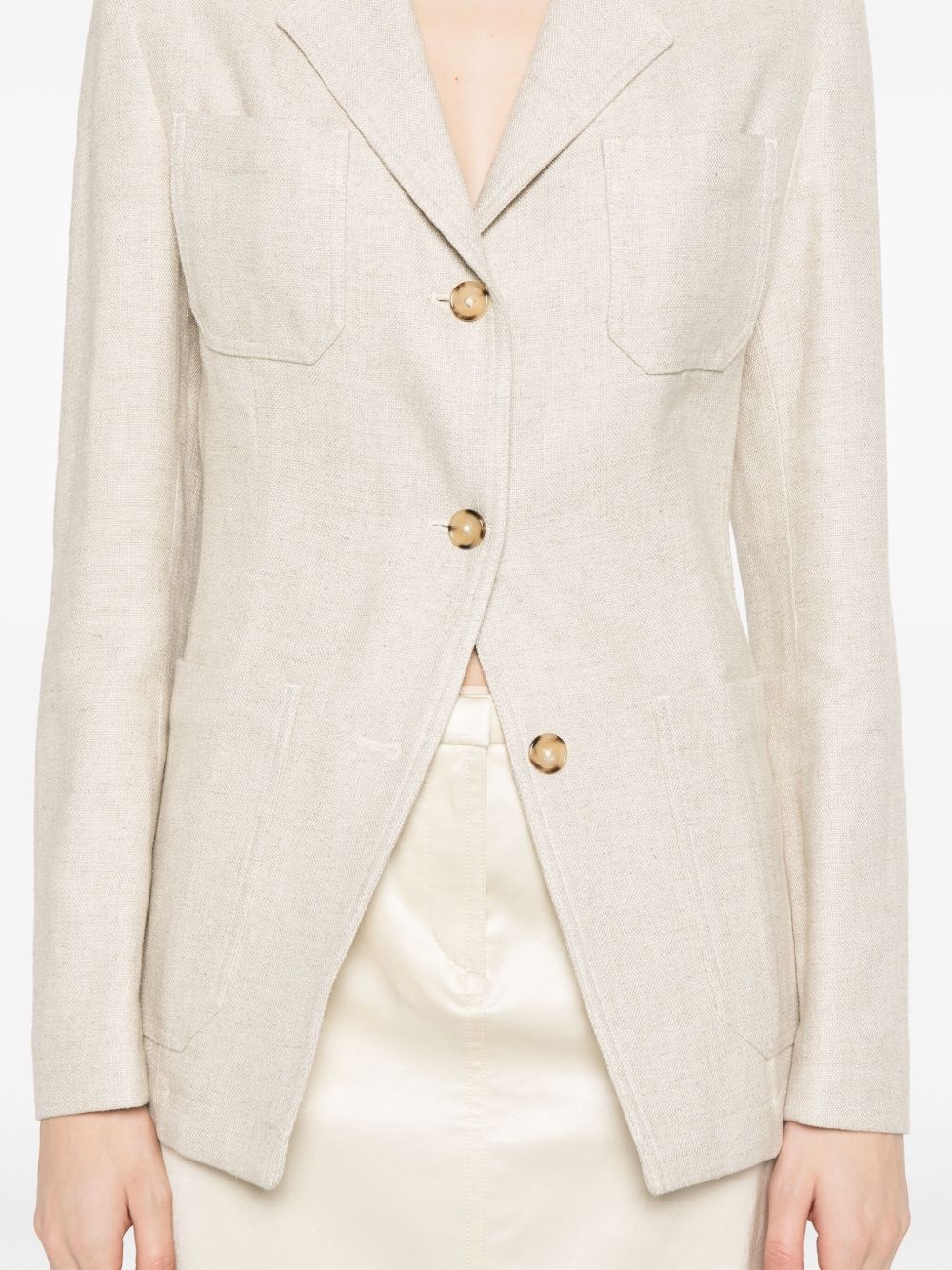 notched-lapels blazer - 5