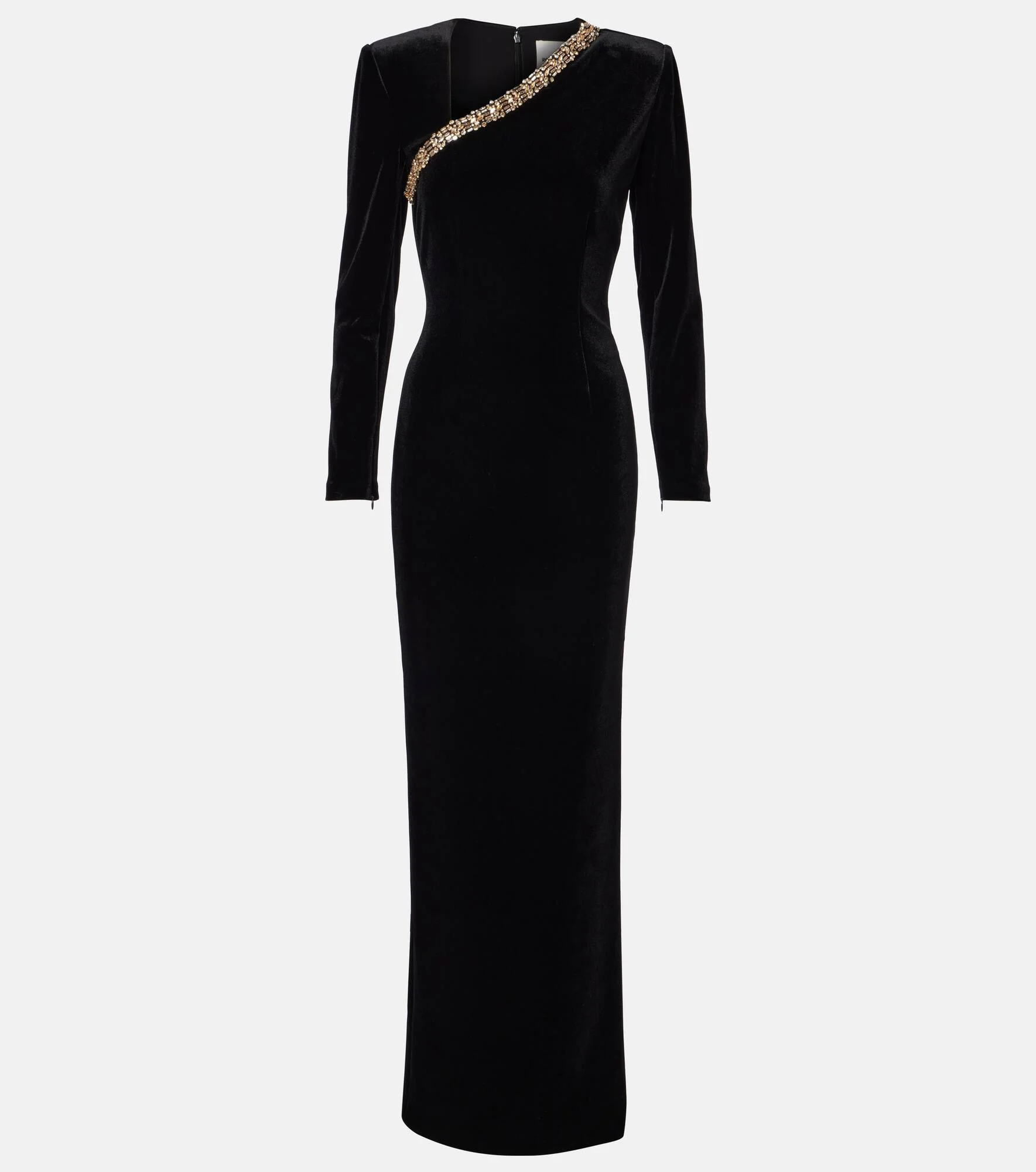 Embellished velvet gown - 1
