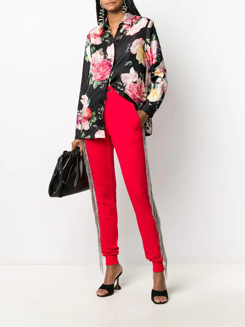 PHILIPP PLEIN crystal embellished jogging trousers outlook