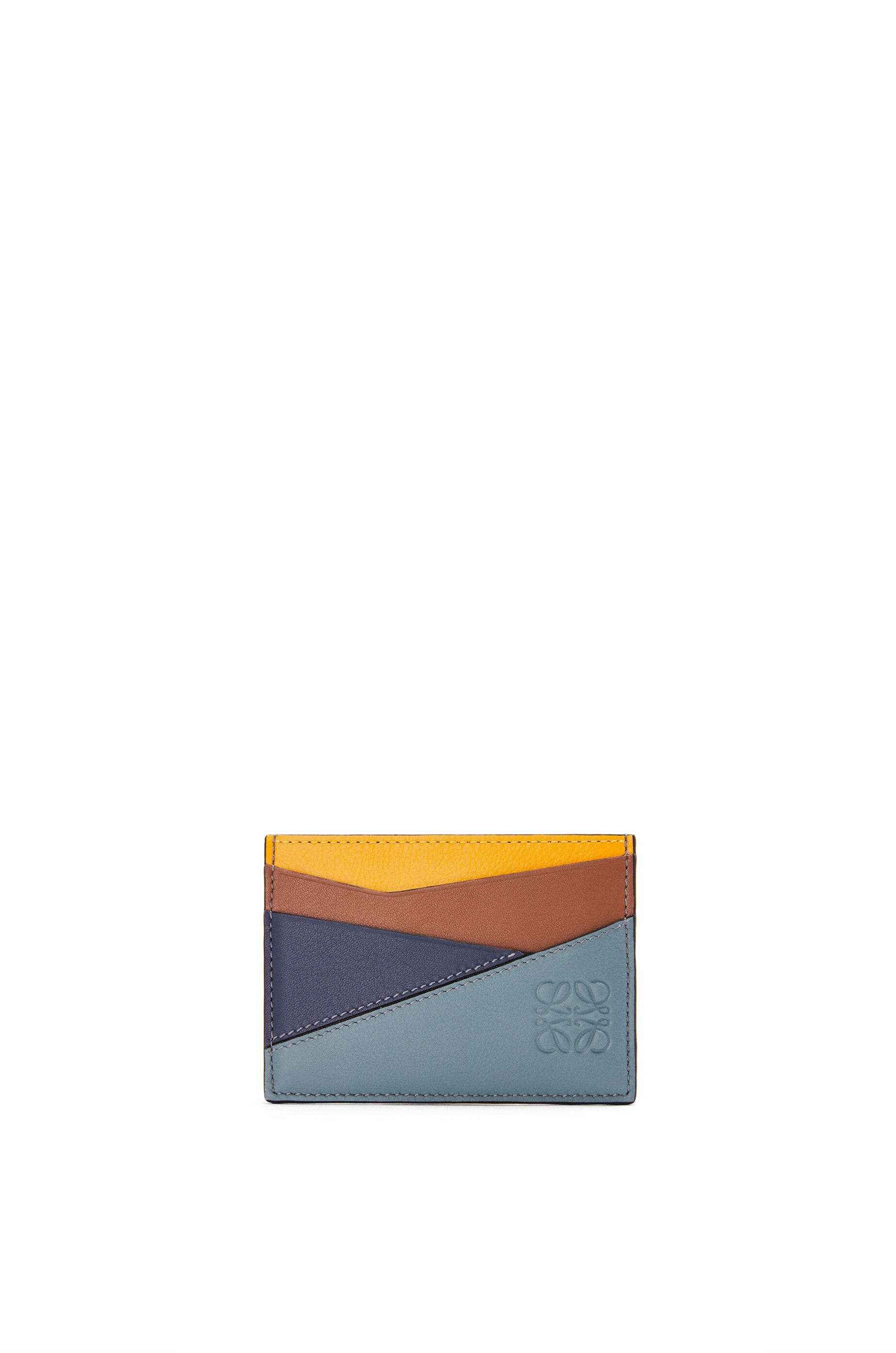 Puzzle plain cardholder in classic calfskin - 1