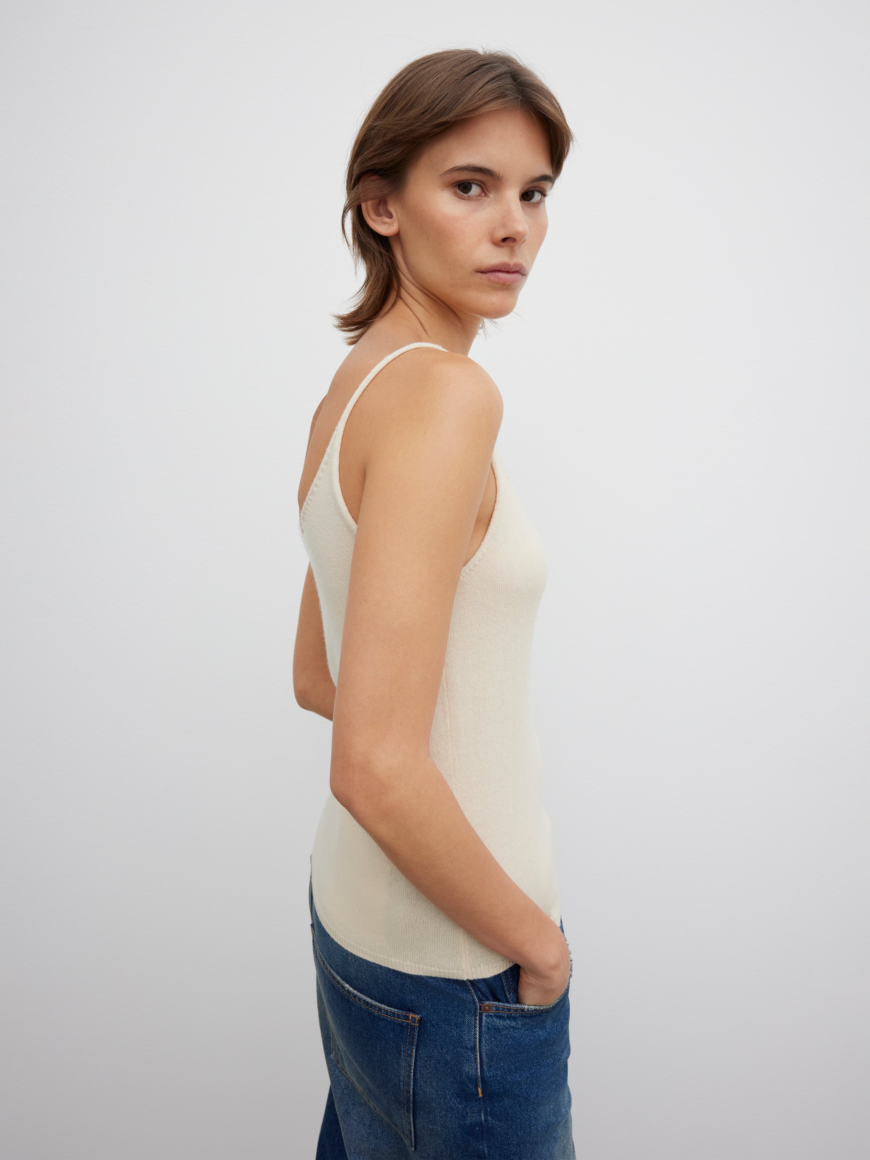 Knitted cashmere blend top - 5