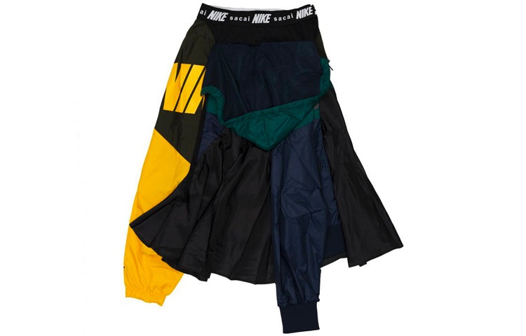 (WMNS) Nike x sacai Skirt 'Black University Gold' CD6299-010 - 2