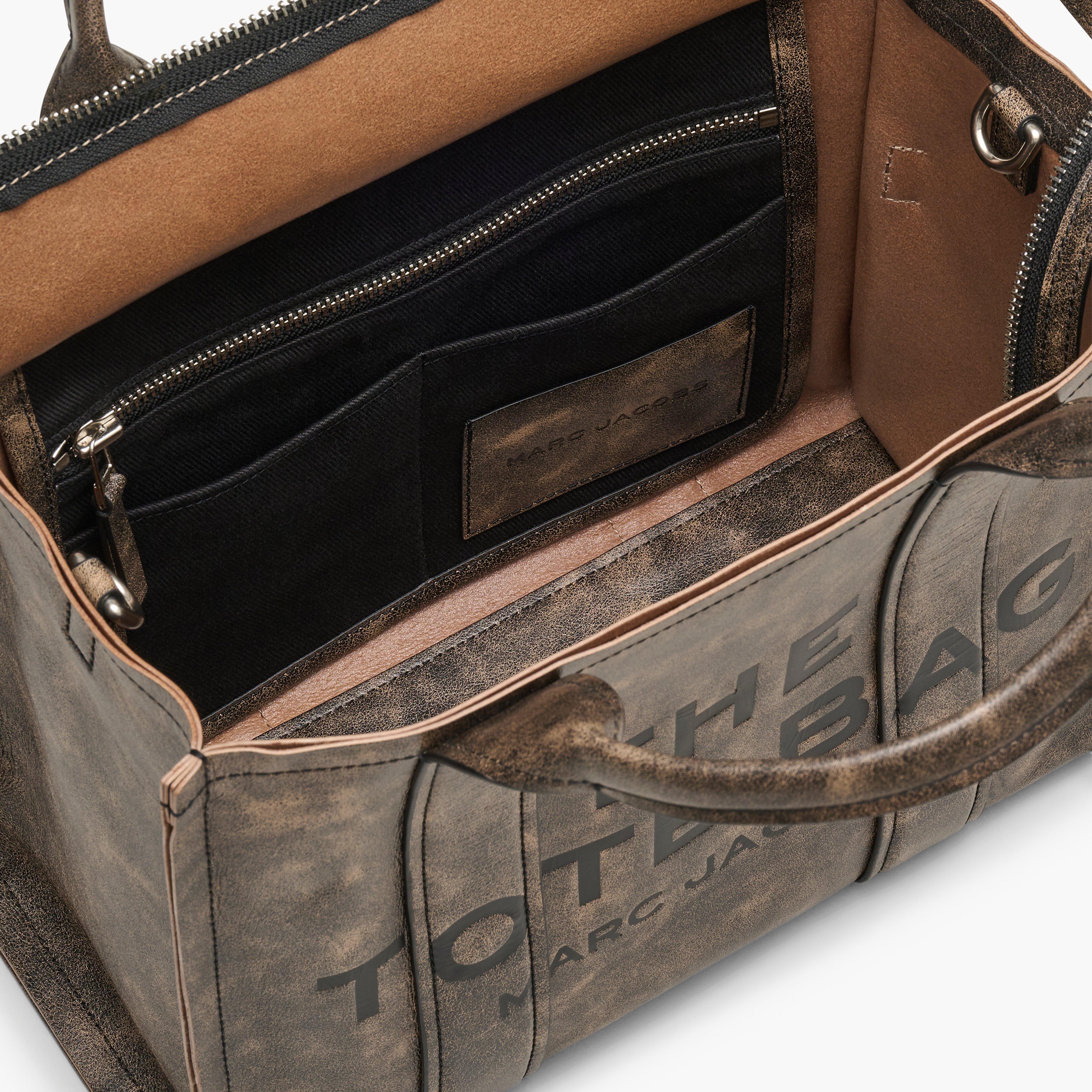 THE DISTRESSED LEATHER MEDIUM TOTE BAG - 6
