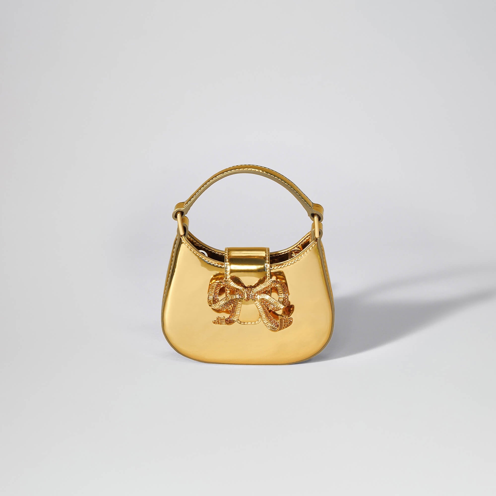 Gold Crescent Bow Micro Bag - 1
