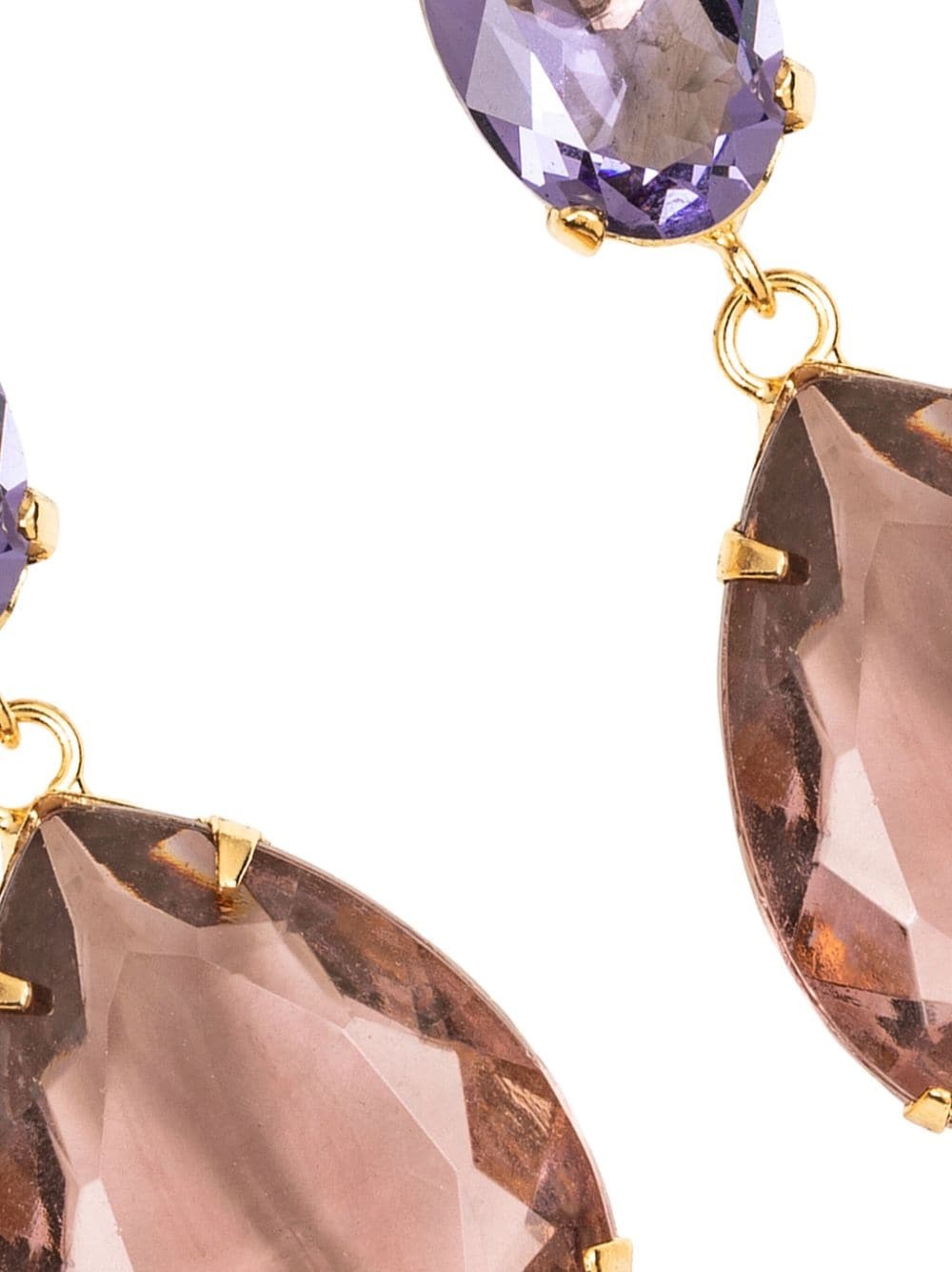18kt gold-plated Kyra crystal earrings - 2